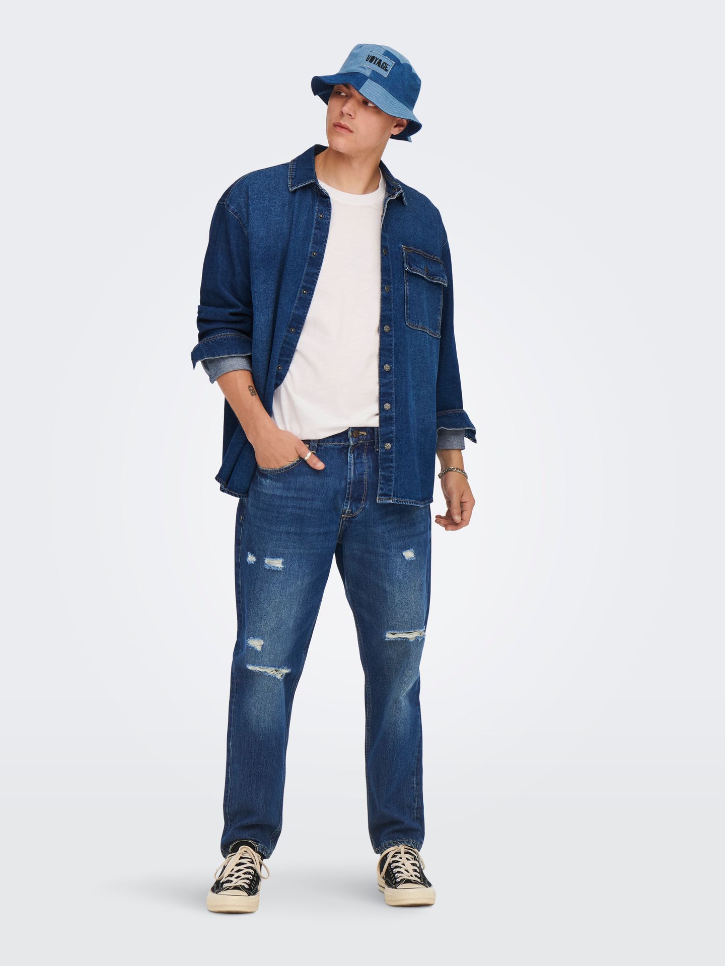 Only & Sons ONSAVI BEAM D. BLUE 2959 JEANS - Blue Denim Blue Denim 2900129425105