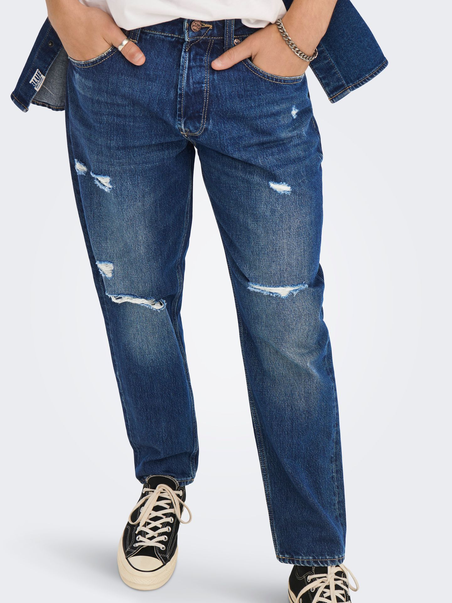 Only & Sons ONSAVI BEAM D. BLUE 2959 JEANS - Blue Denim Blue Denim 2900129425105
