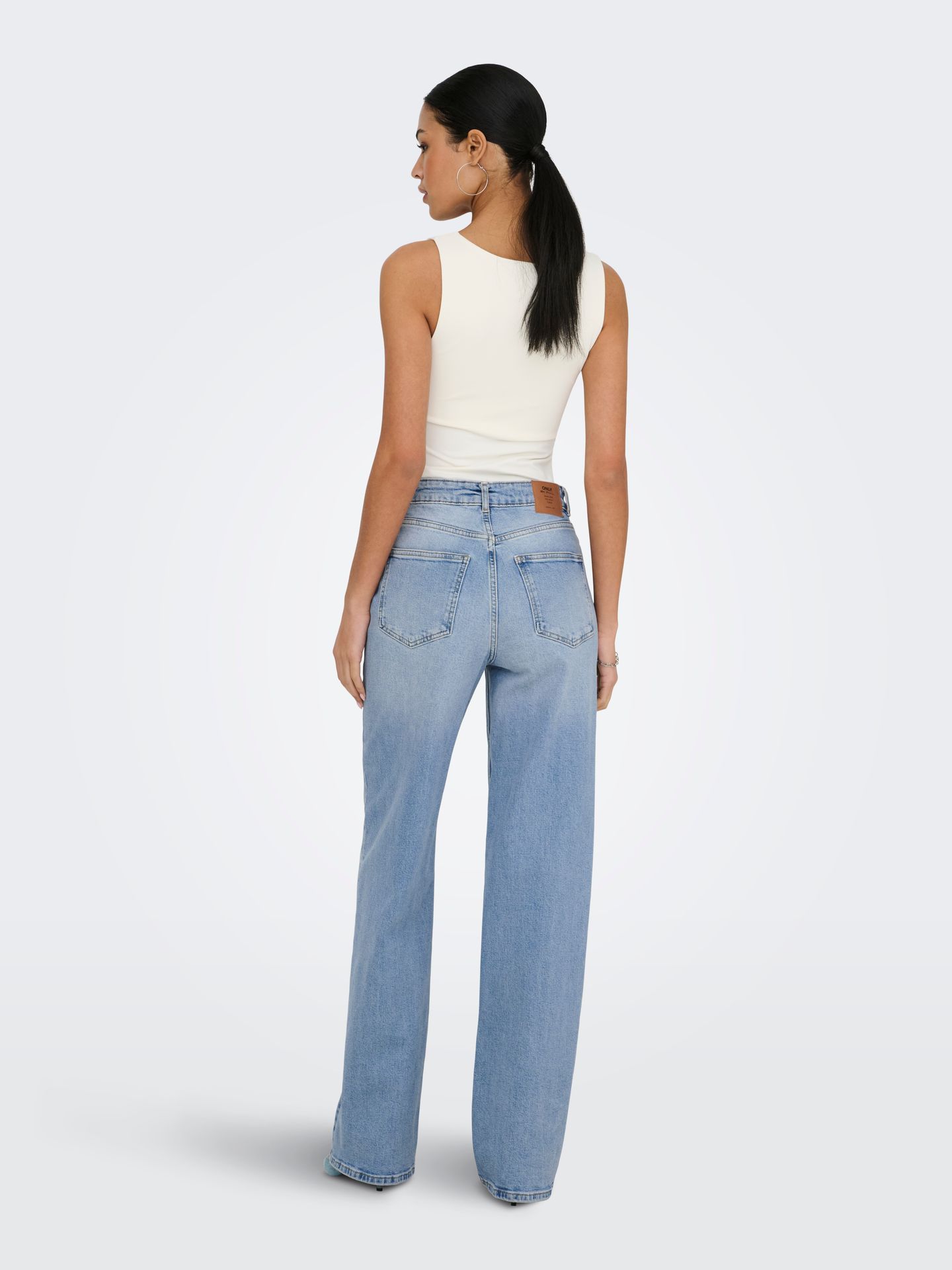 Only ONLJUICY HW WIDE LEG REA365  NOOS - Medium Blue De Medium Blue Denim/NAS365 2900129432110