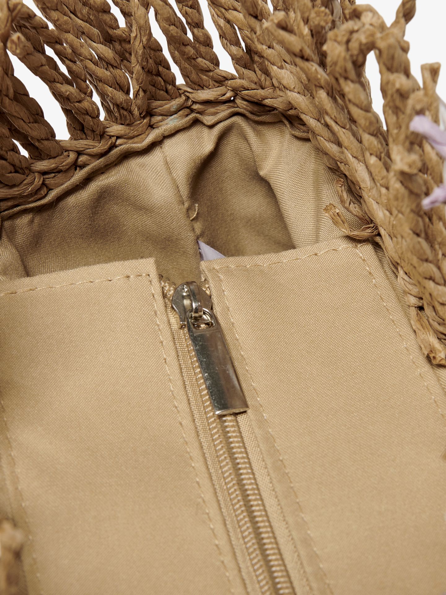 Only ONLEDEN WEAVE JUTE BAG - Natural/WHITE + LILA Natural/WHITE + LILA 2900129446018