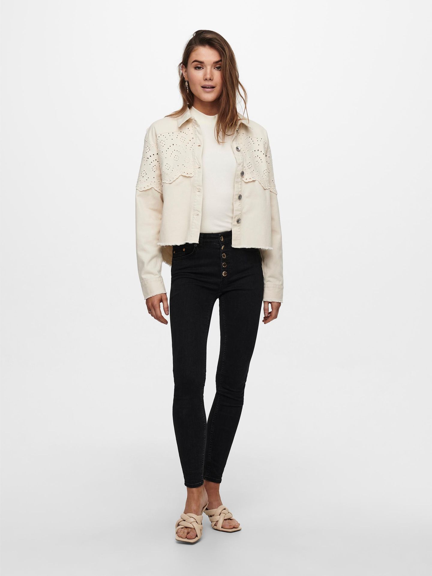 Only ONLELENA LIFE CROCHET JACKET OTW - Moonbeam Moonbeam 2900129477029