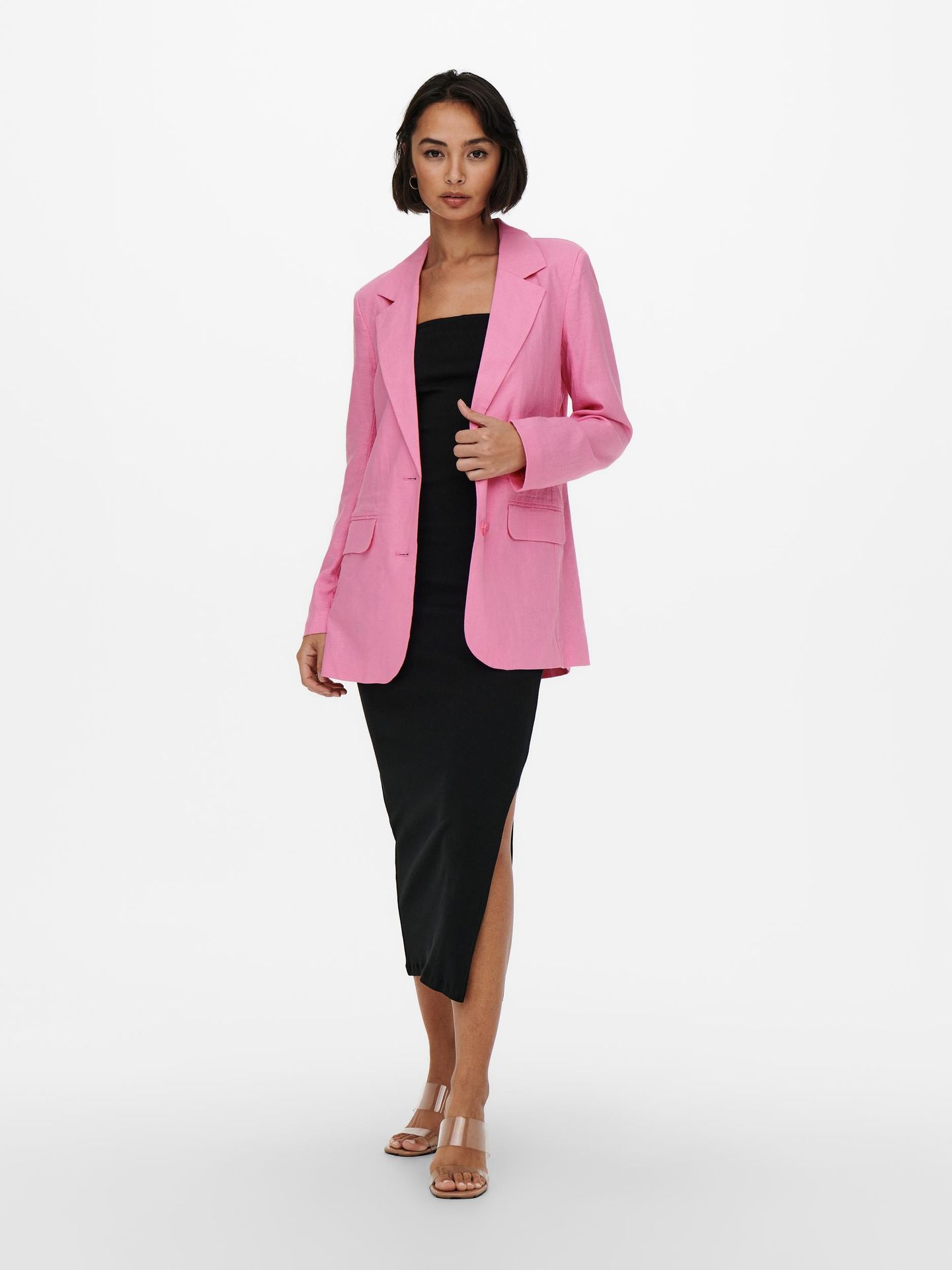 Only ONLCARO L/S LINEN BLEND OVS BLAZER - Sachet Pink Sachet Pink 2900129495023