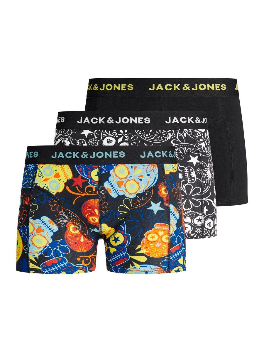 Jack & Jones JACSUGAR SKULL TRUNKS 3 PACK NOOS J - Black/Black  Black/SLIM FIT 00096874-EKA26011400000260