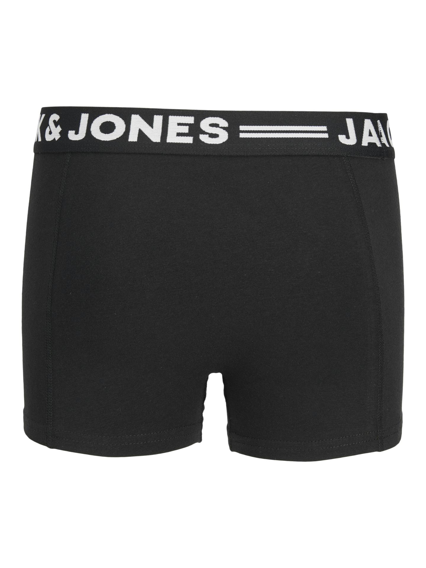 Jack & Jones SENSE TRUNKS 3-PACK NOOS JNR - Black/Black wasitba Black/Black wasitband w.white logo 2900129739028