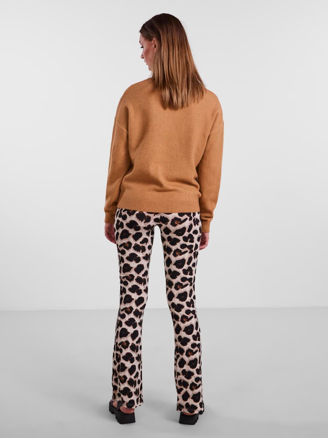 Pieces PCNALA HW FLARED PANT BC - Black/Leo Black/Leo 2900129947010