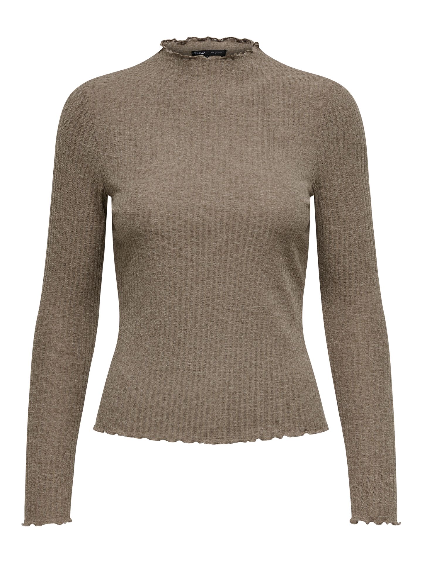 Only ONLEMMA L/S HIGH NECK TOP NOOS JRS - Caribou/MELAN Caribou/MELANGE 2900130148017