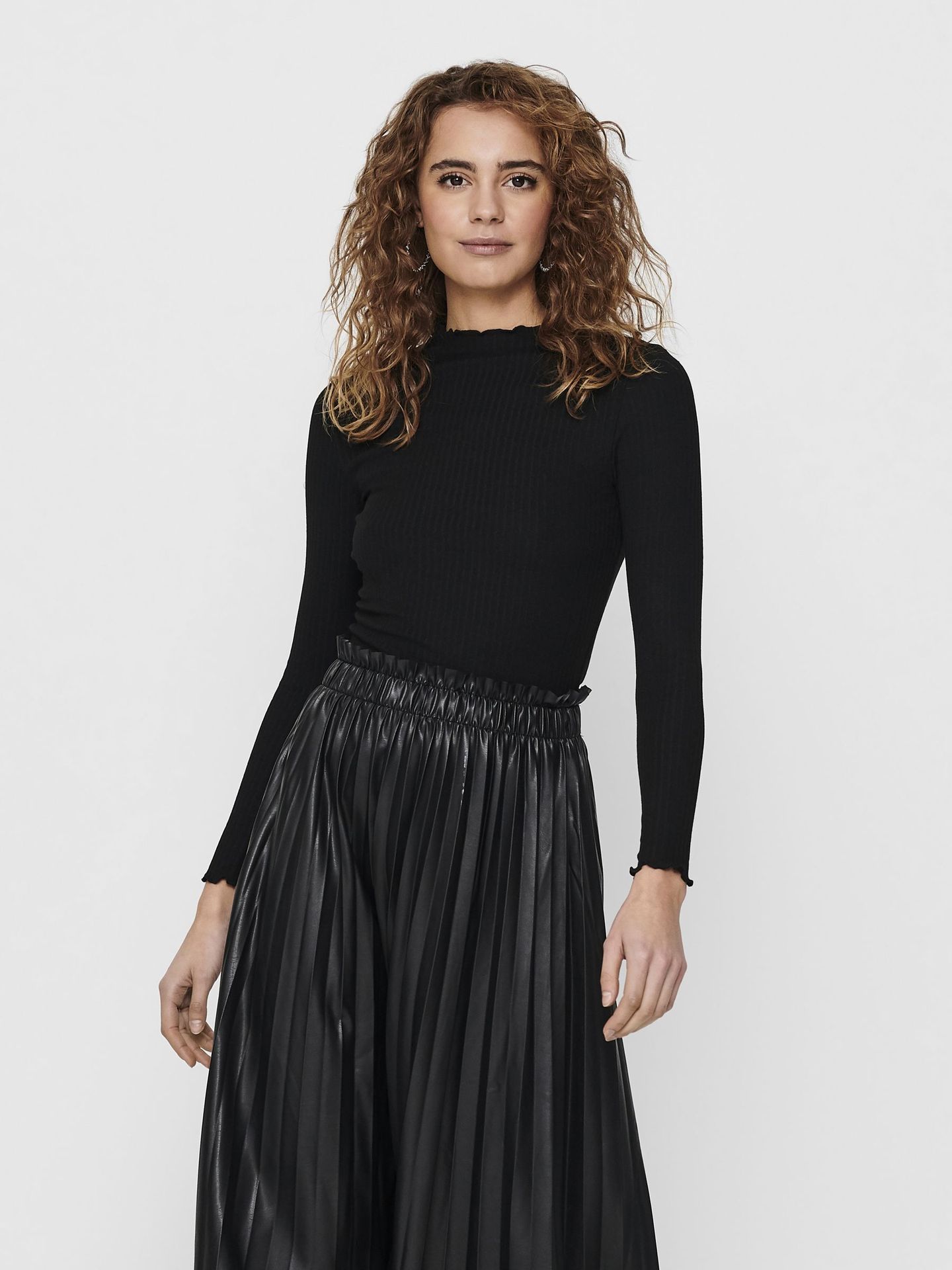 Only ONLEMMA L/S HIGH NECK TOP NOOS JRS - Black Black 2900130160019