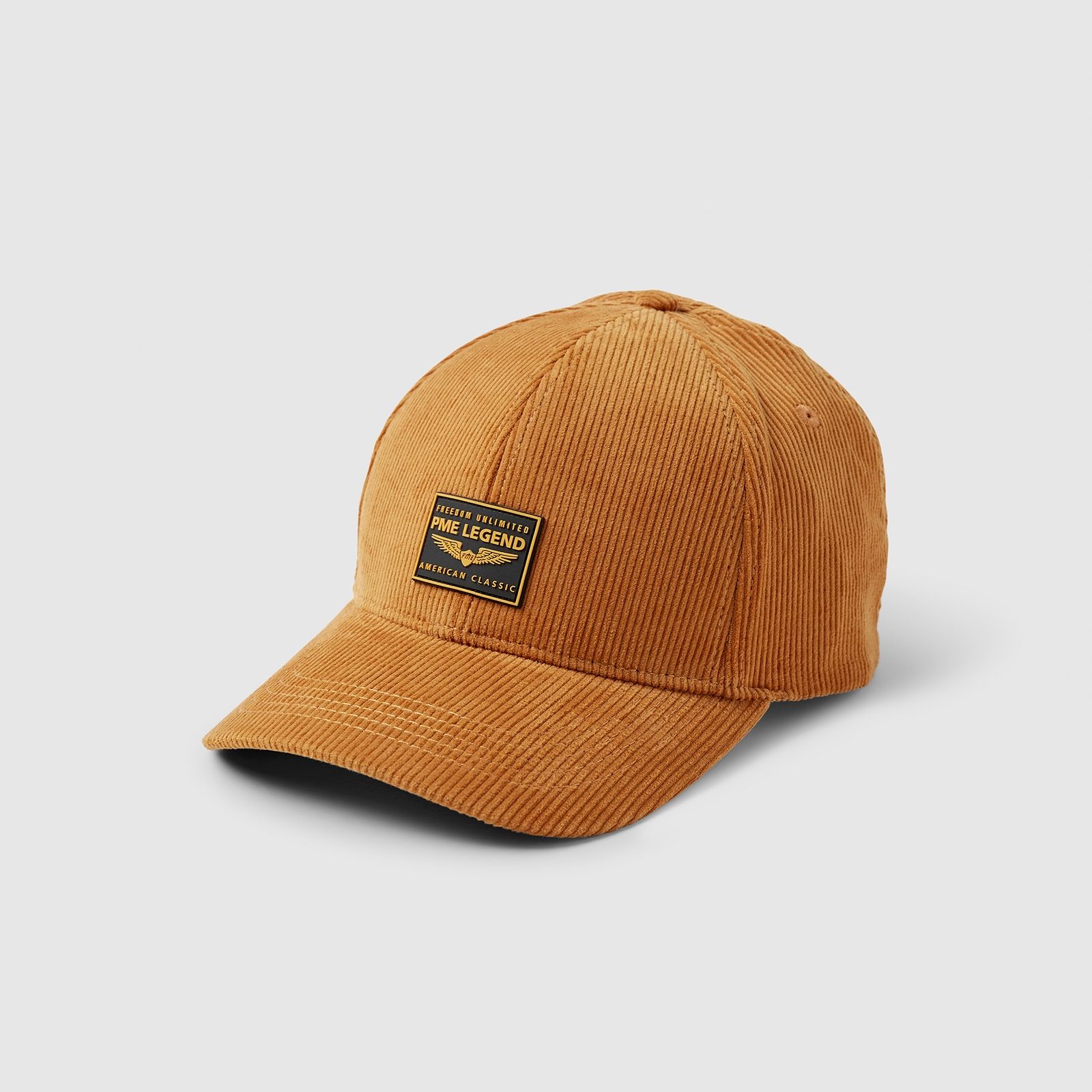 Pme Legend Corduroy cap with rubber badge - Golden Oak Golden Oak 00097551-2005