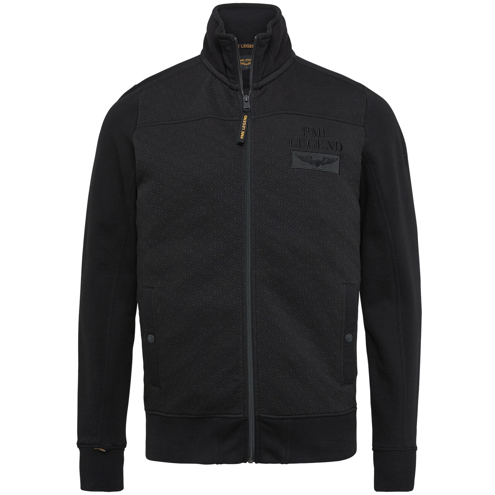 Pme Legend Zip jacket jacquard interlock swea - Black Black 2900130534025