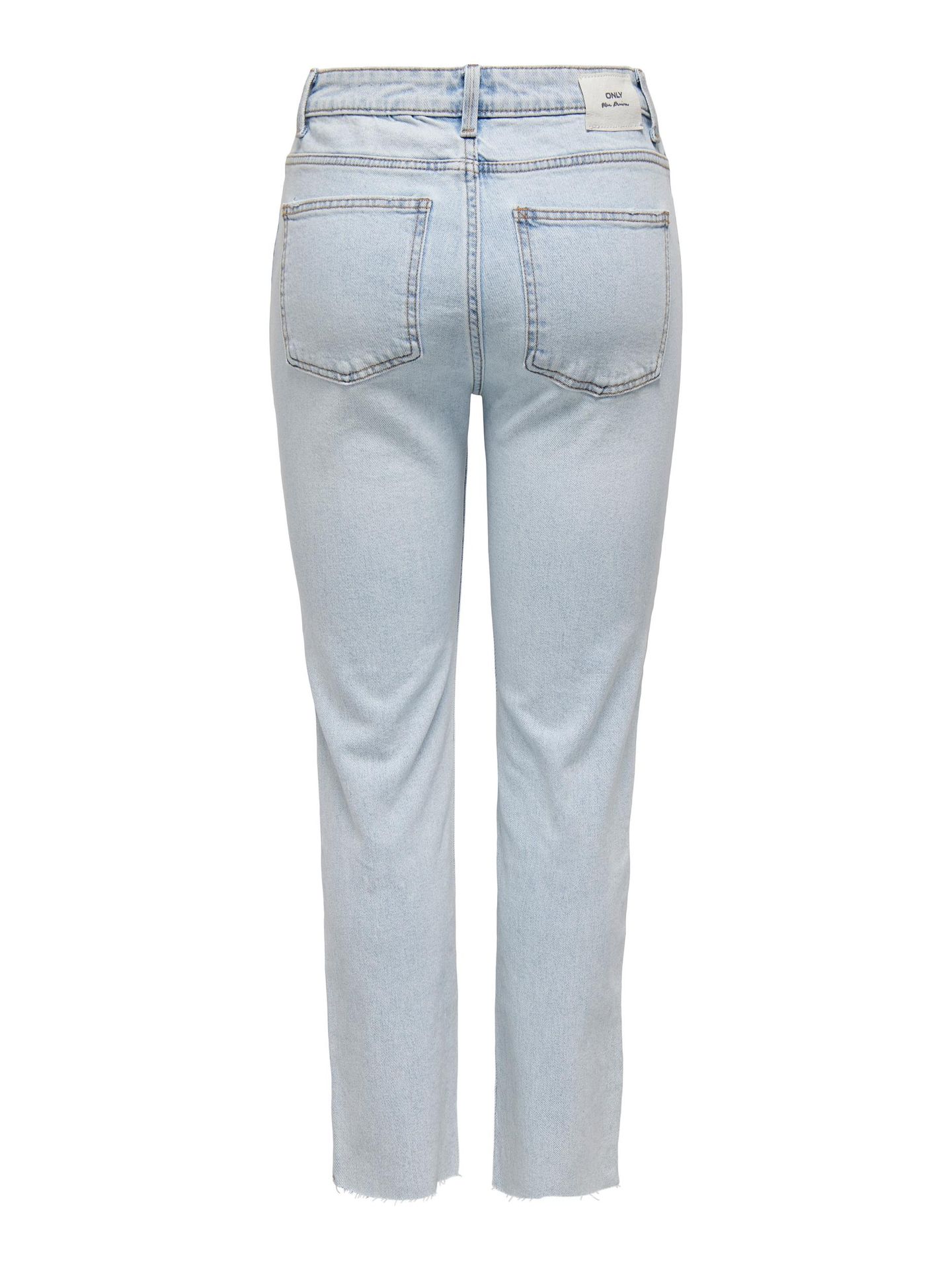 Only ONLEMILY HW STR RAW CR AK MAS440 NO - Light Blue D Light Blue Denim 00098165-EKA26011400000011