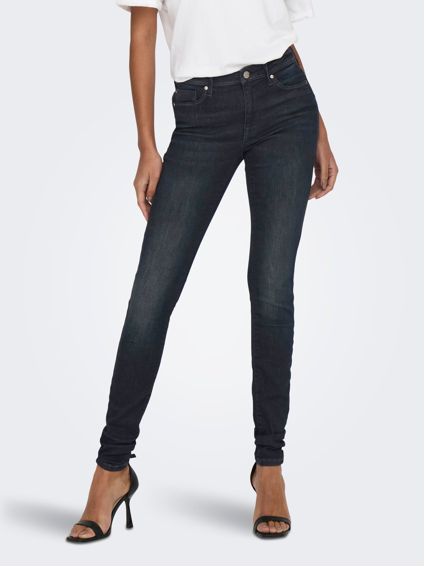 Only ONLSHAPE REG SKINNY REA095 NOOS - Black Denim Black Denim 2900131388108