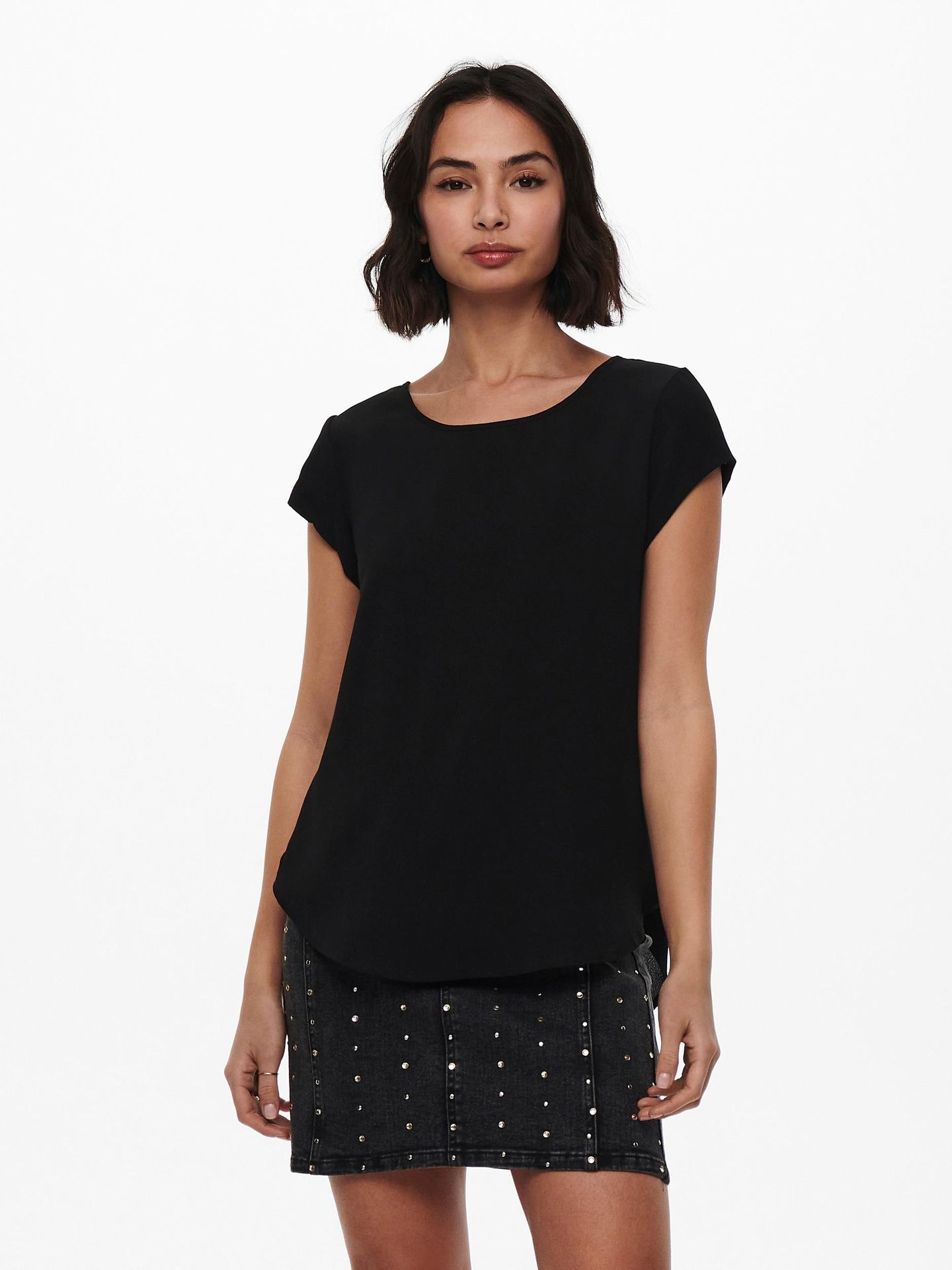 Only ONLVIC S/S SOLID TOP NOOS PTM - Black Black 2900131617017
