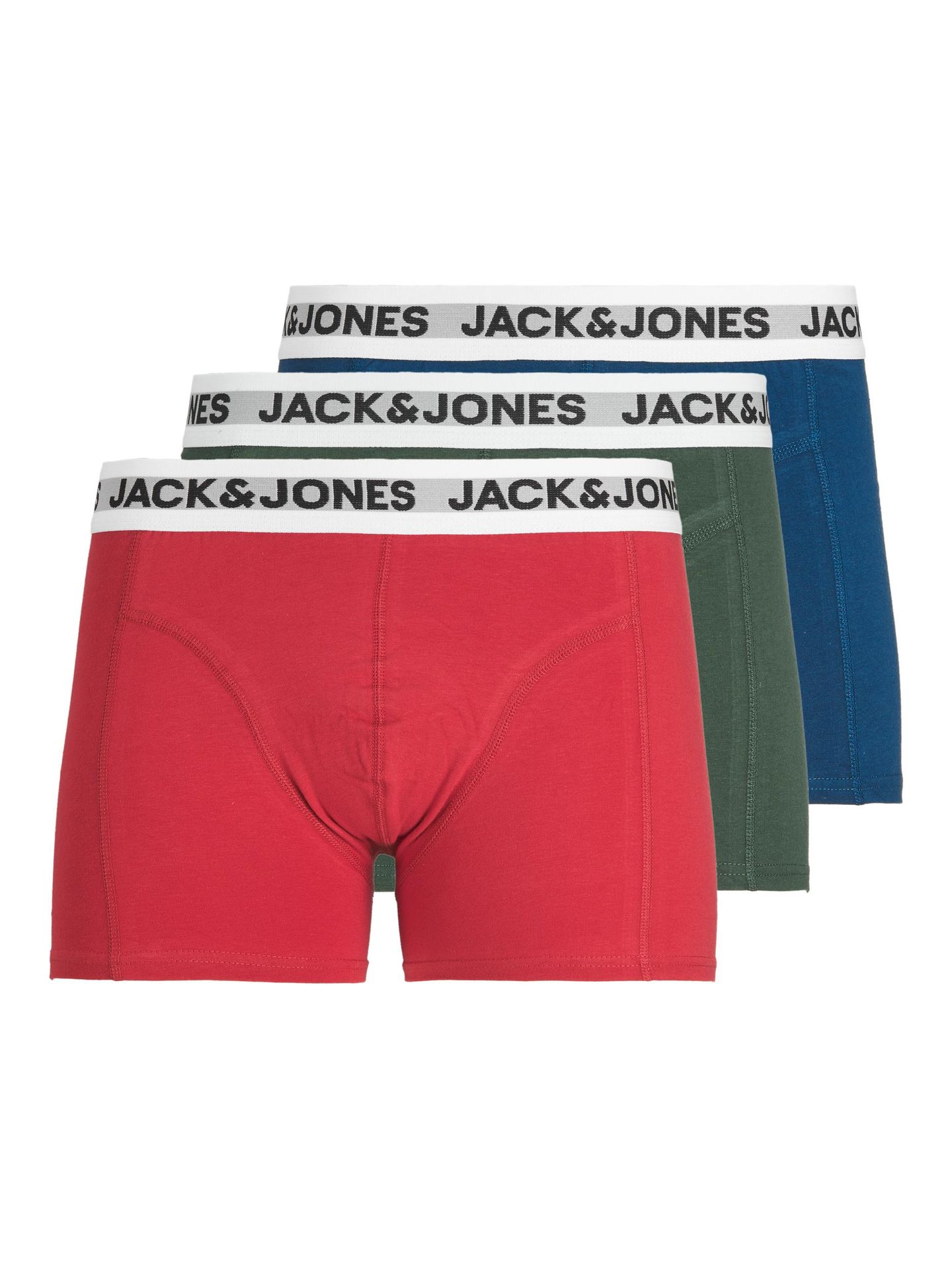 Jack & Jones JACRIKKI TRUNKS 3 PACK NOOS JNR - Sycamore/Estate  Sycamore/Estate blue - Scarlet Smil 2900133165028