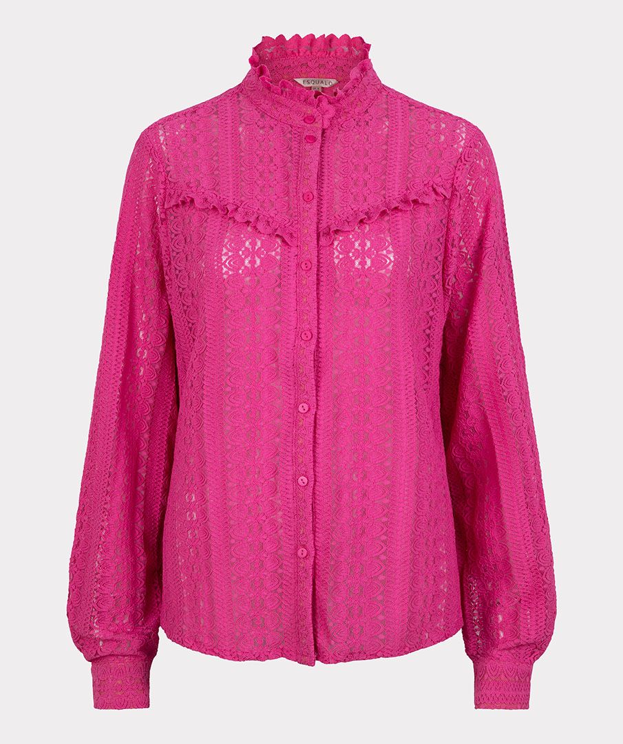 Esqualo Blouse lace ruffles 520 - 520 pink 520 pink 00101219-EKA26009300000008