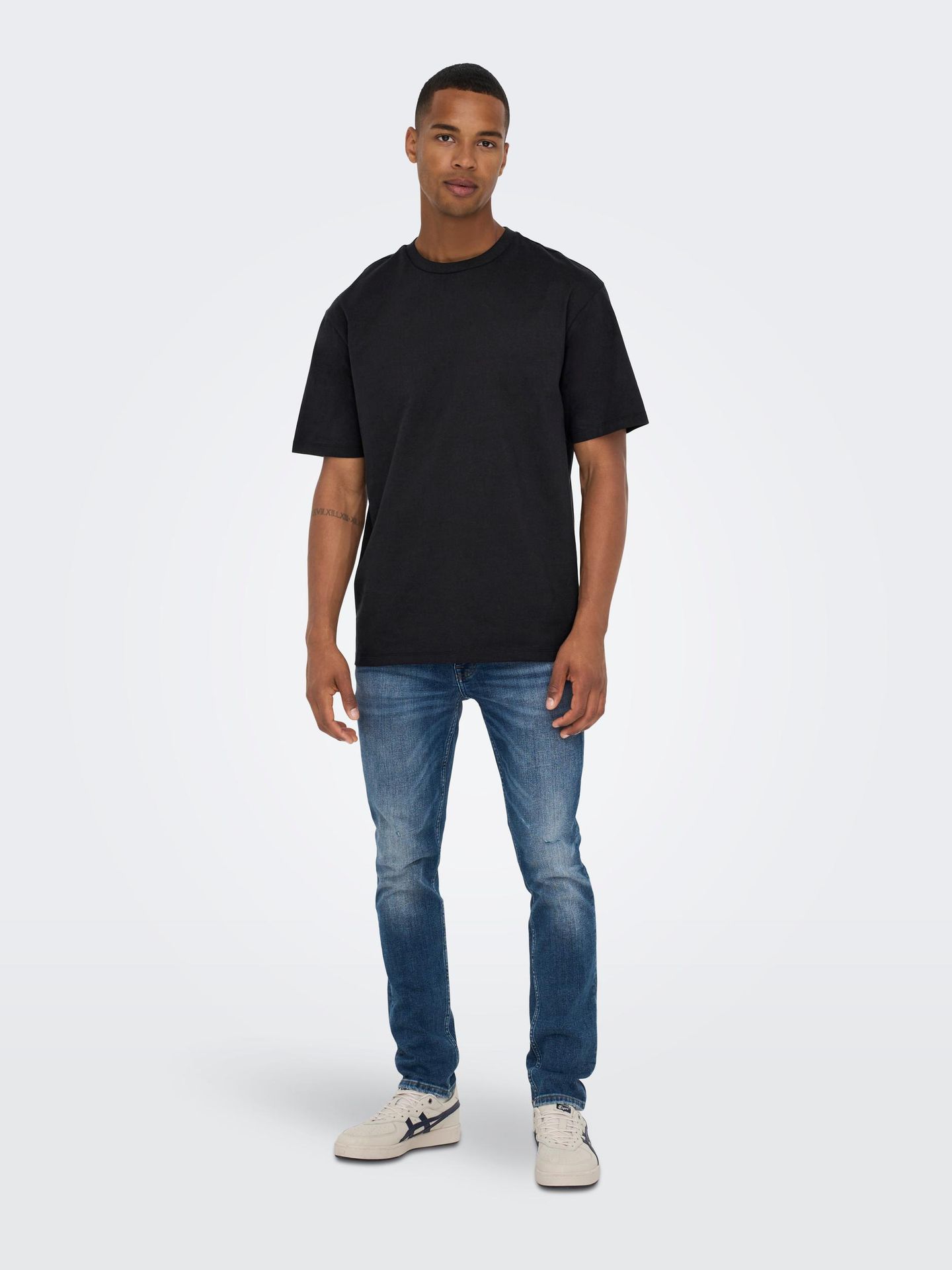 Only & Sons ONSFRED RLX SS TEE NOOS - Black Black 2900134487044