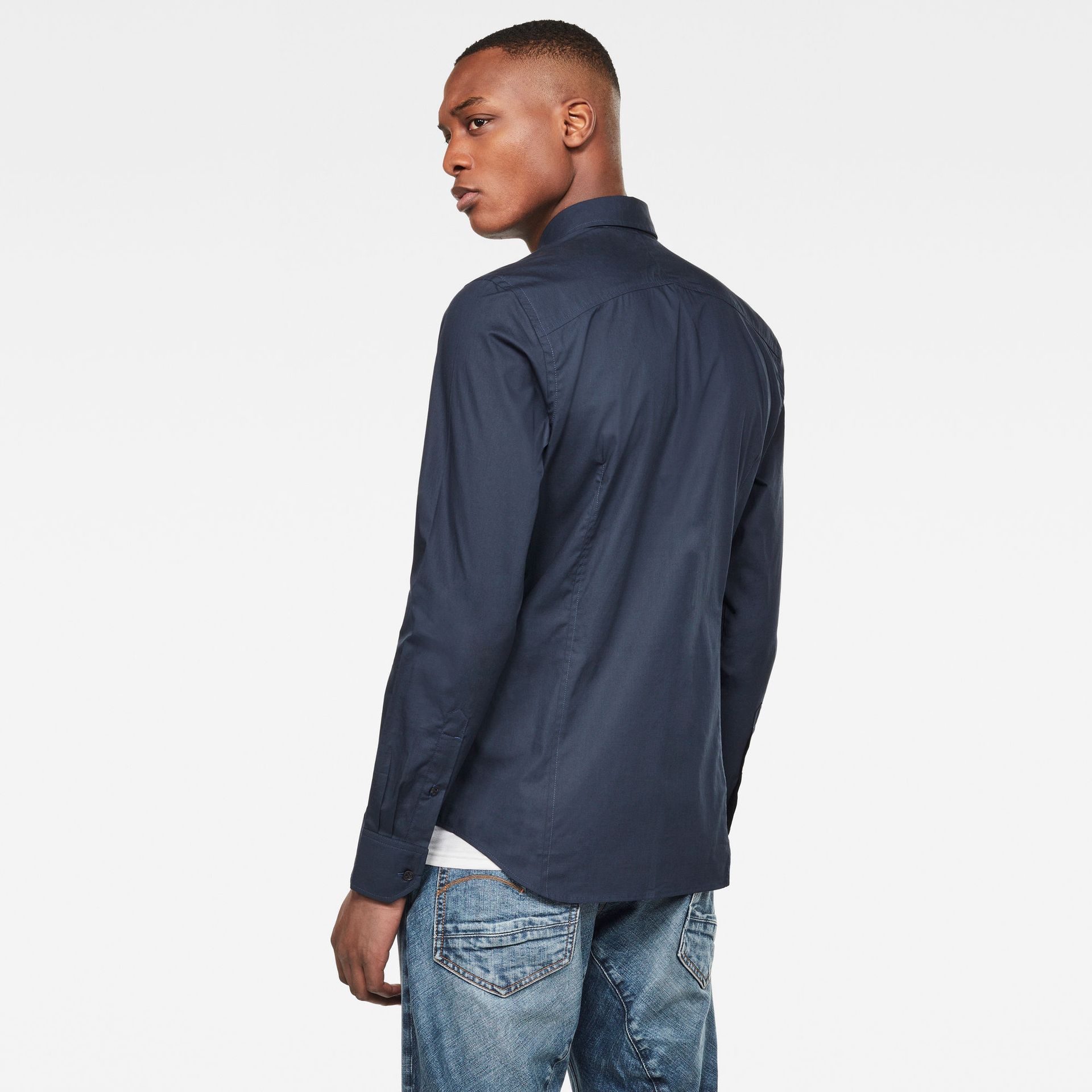 G-star Raw Dressed super slim shirt l\s 4213 - 4213 mazarine  4213 mazarine blue 2900134778081