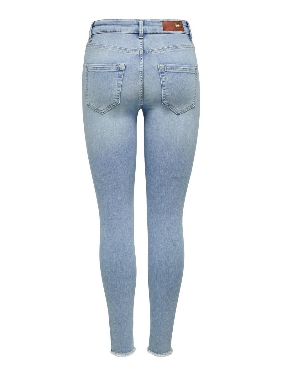 Only ONLBLUSH MID SK ANK RAW DNM REA306 - Light Blue De Light Blue Denim 2900134864111