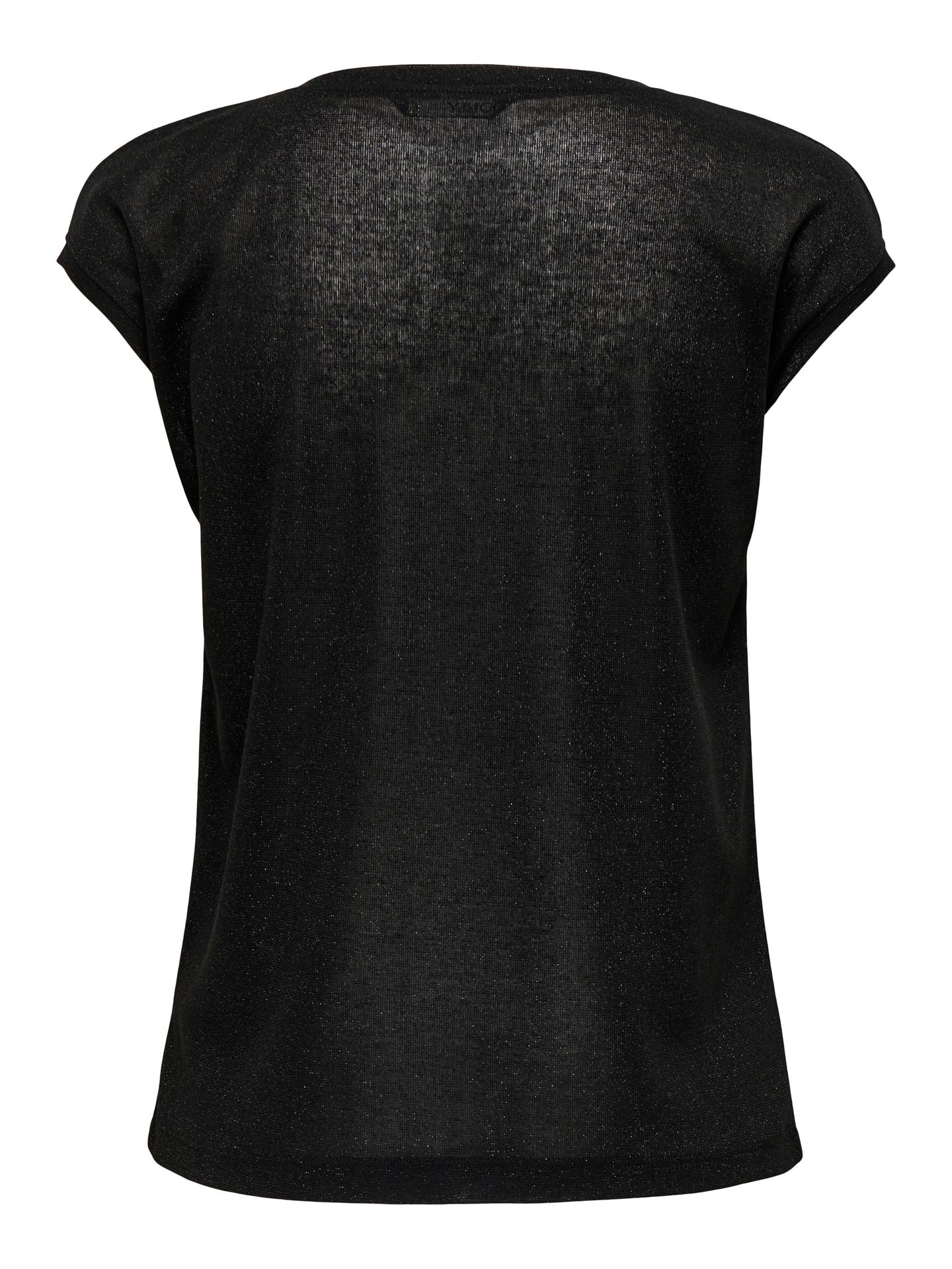 Only ONLSILVERY S/S V NECK LUREX TOP JRS Black 2900135084013