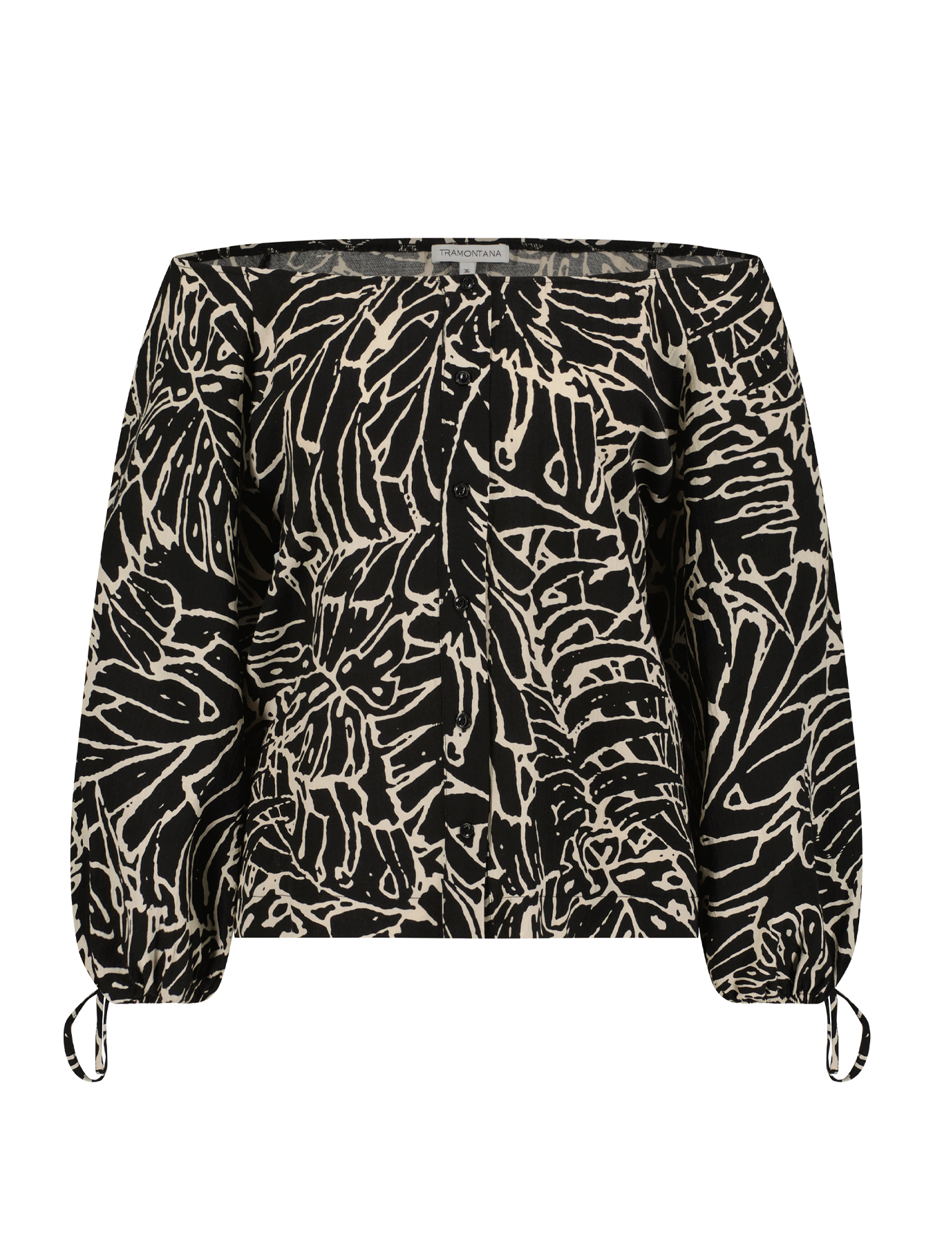 Blouse Palm Leaves Black Tramontana Jeansinn