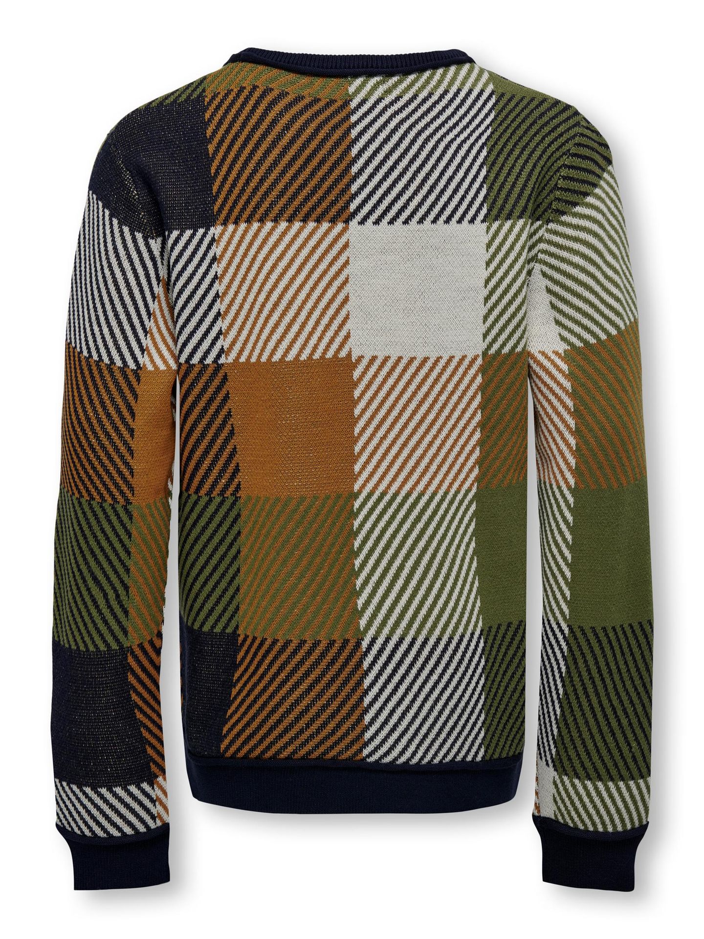 Only jongens KOBSAGE L/S CHECK CREW NECK KNT Night Sky/CAROLINE FLOWER 2900134898055