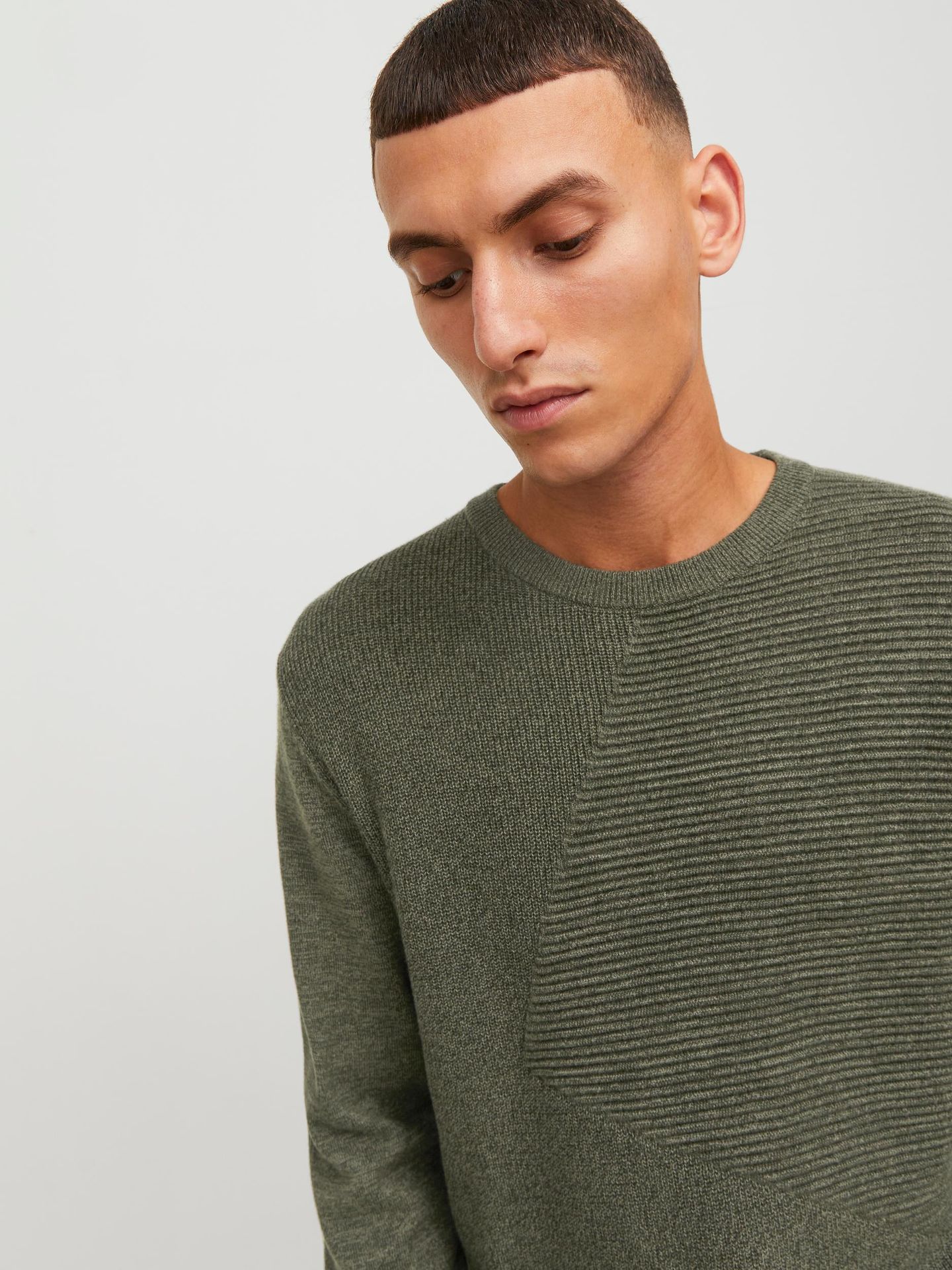 Jack & Jones JJBROOKLYN KNIT CREW NECK Dusty Olive 2900134973011 Jack & Jones JJBROOKLYN KNIT CREW NECK Dusty Olive 2900134973011