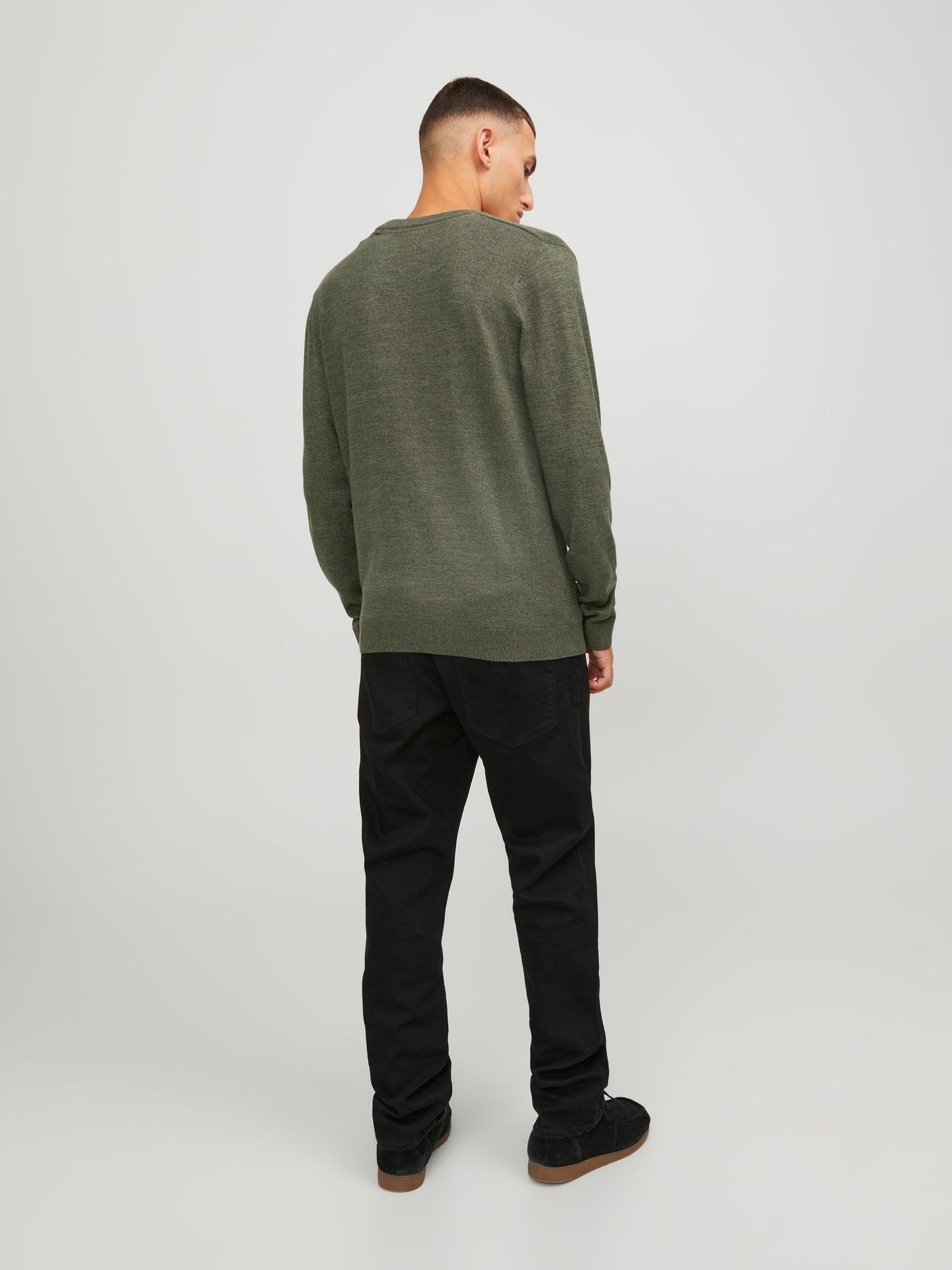 Jack & Jones JJBROOKLYN KNIT CREW NECK Dusty Olive 2900134973011 Jack & Jones JJBROOKLYN KNIT CREW NECK Dusty Olive 2900134973011