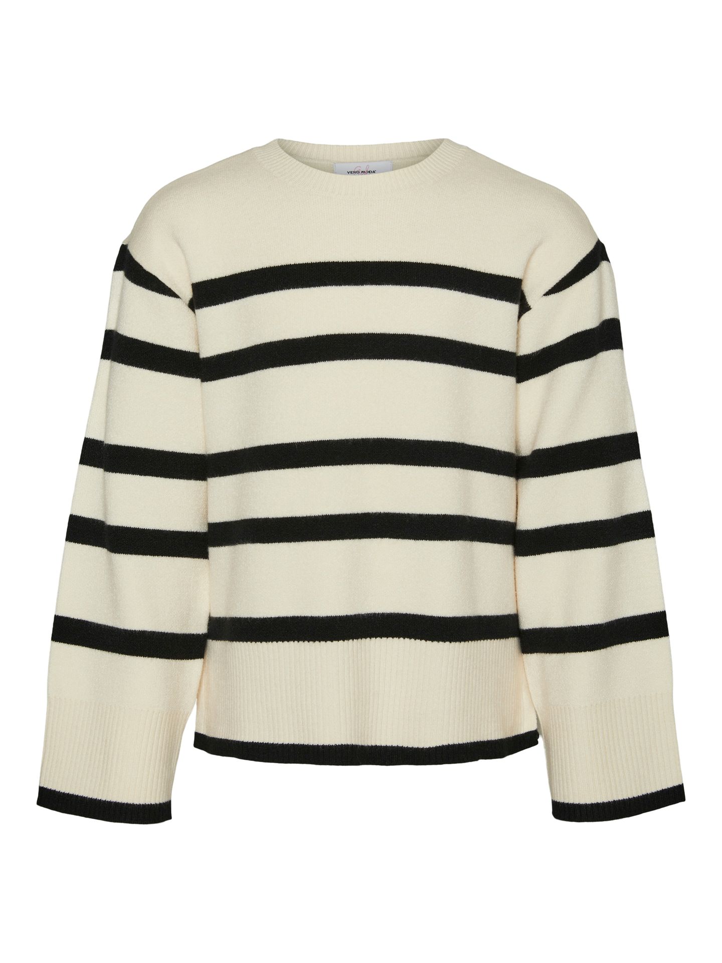 Vero Moda VMSABA LS O-NECK PULLOVER GA GIRL N Birch/W. PINECONE WAVE PATTERN 2900150327027