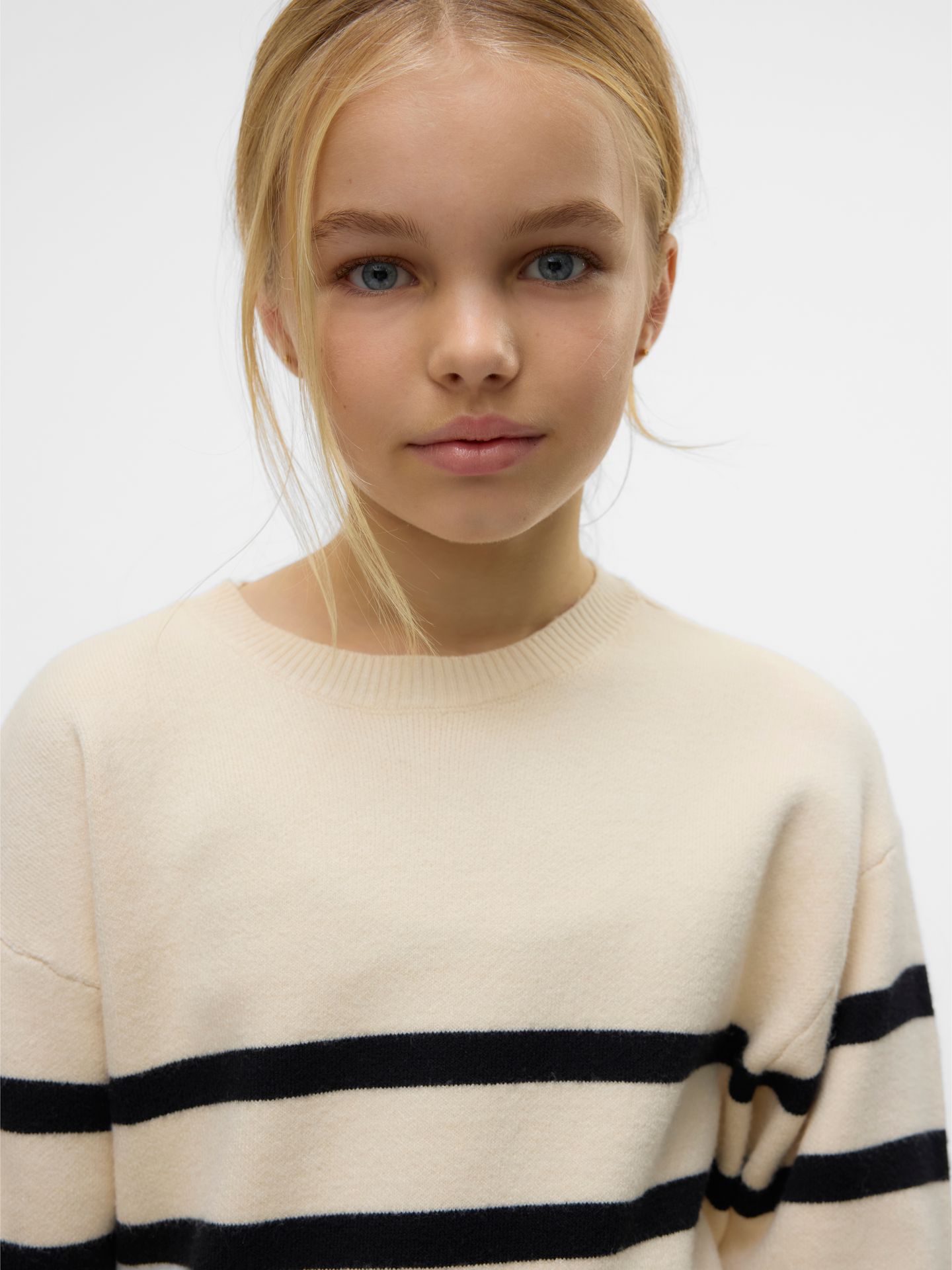 Vero Moda VMSABA LS O-NECK PULLOVER GA GIRL N Birch/W. PINECONE WAVE PATTERN 2900150327041