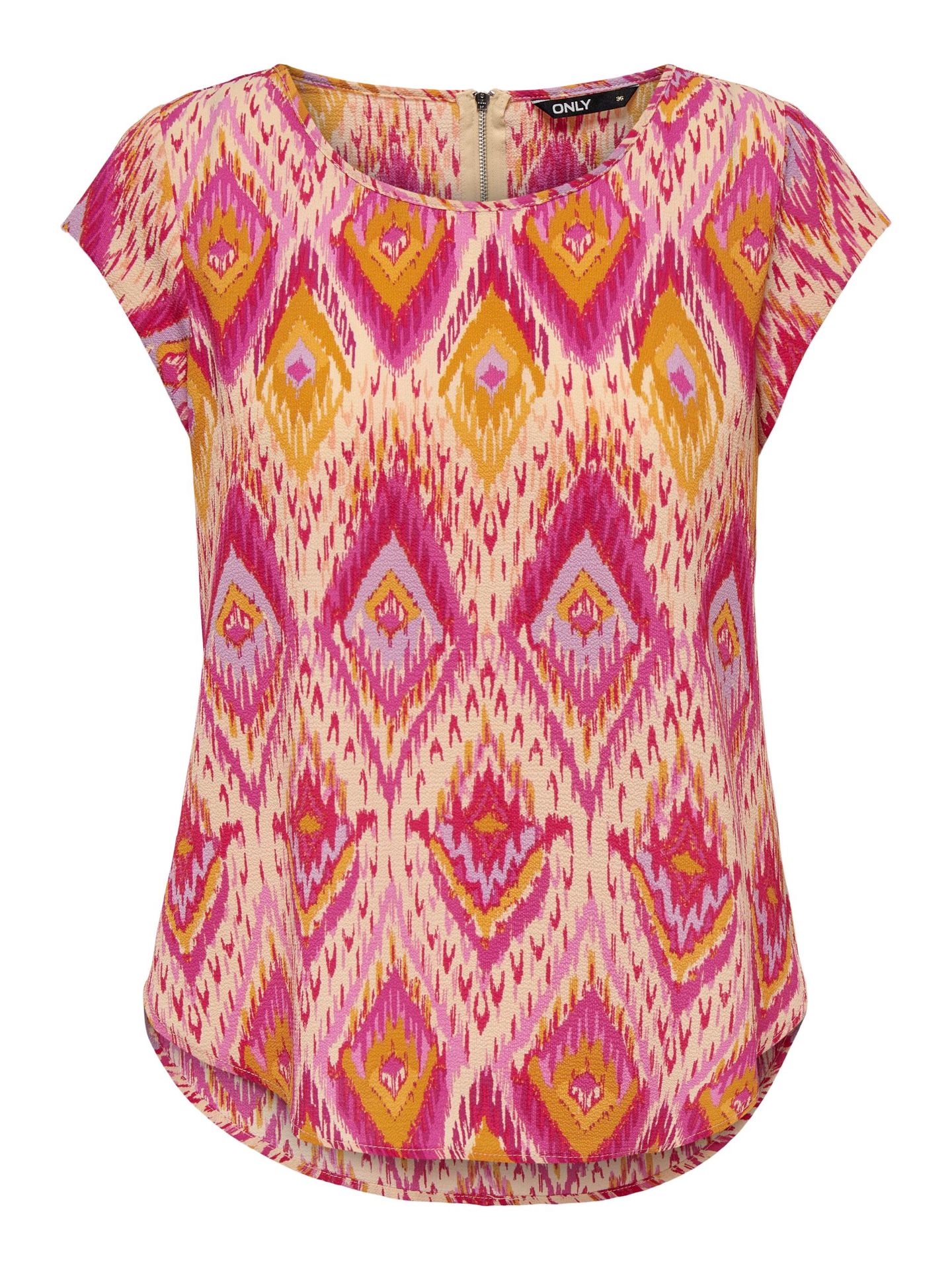 Only ONLVIC S/S AOP TOP NOOS PTM Raspberry Rose/DIAMOND ICAT 2900137334031