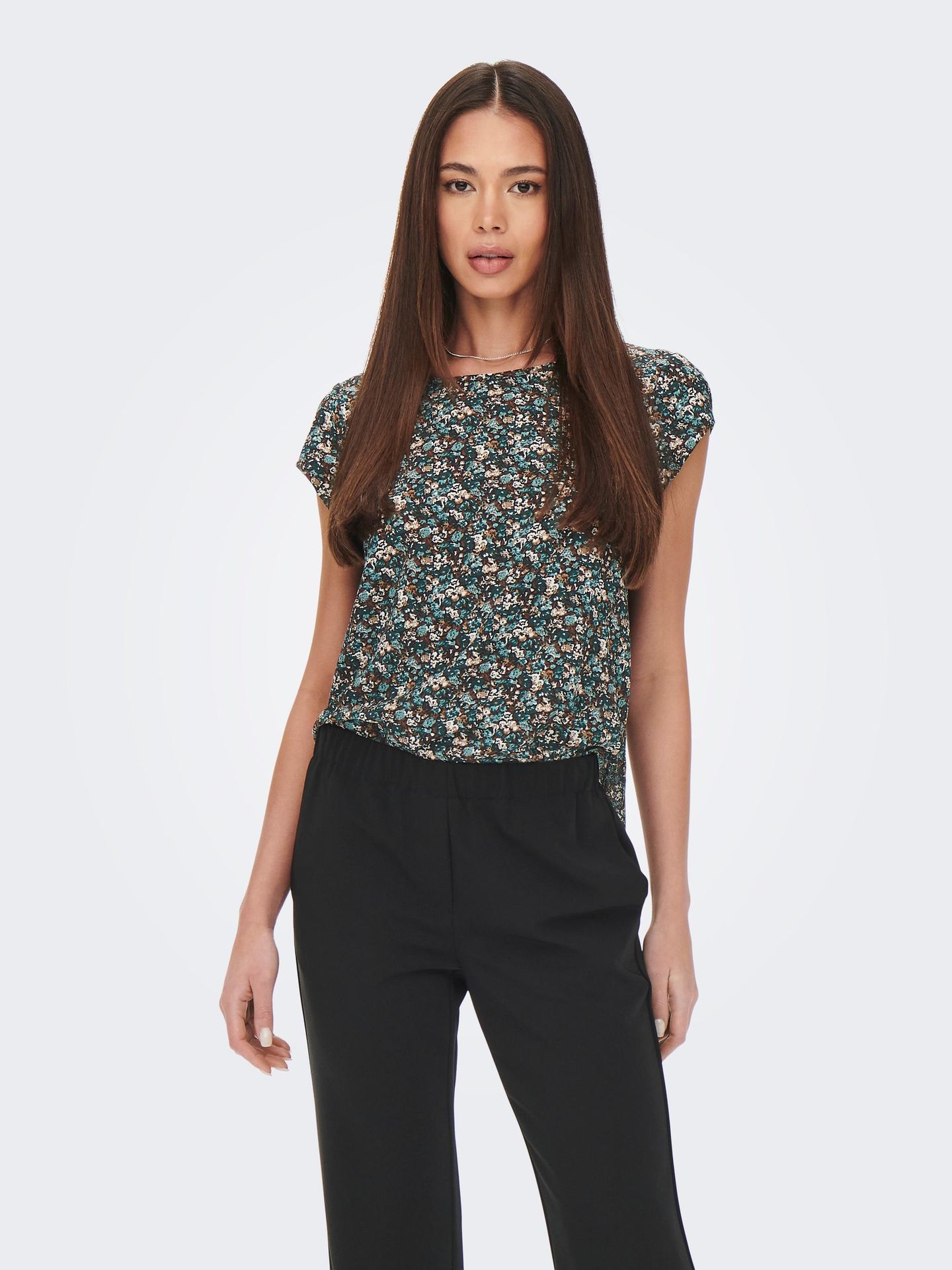 Only ONLVIC S/S AOP TOP NOOS PTM Balsam Green/FALL DITSY 2900140014012