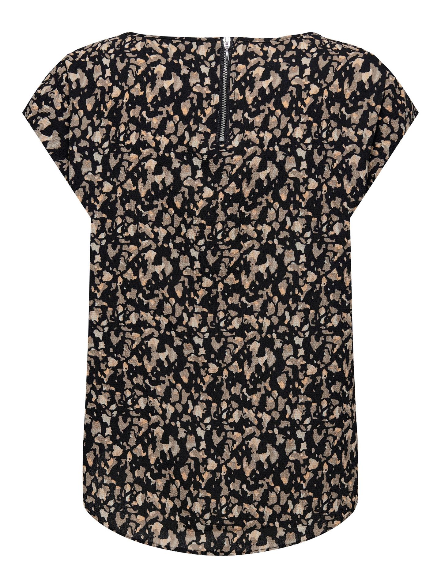 Only ONLVIC S/S AOP TOP NOOS PTM Black/Cora graphic 2900140018034