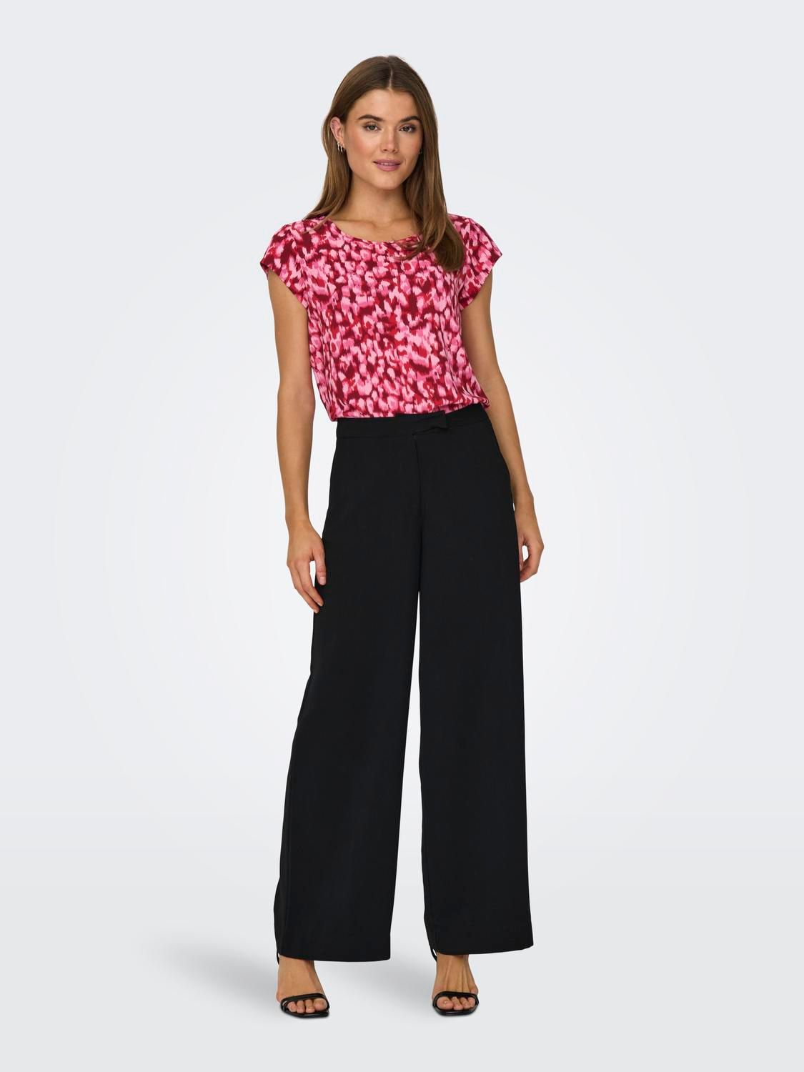 Only ONLVIC S/S AOP TOP NOOS PTM Lipstick Red/City leo 2900146328038
