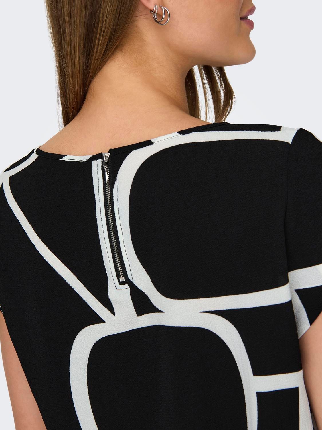 Only ONLVIC S/S AOP TOP NOOS PTM Black/Maritime great logo 2900148203050