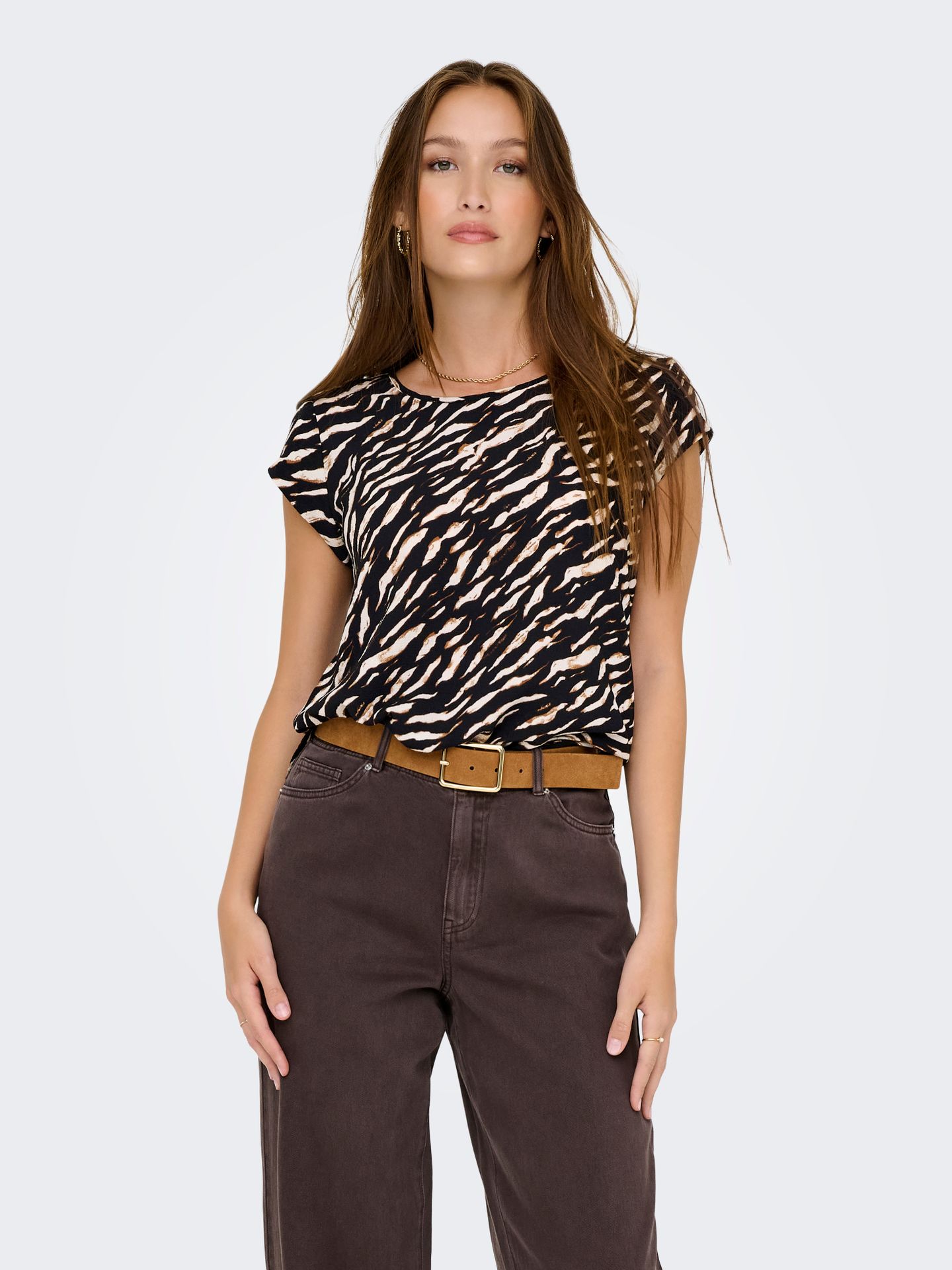 Only ONLVIC S/S AOP TOP NOOS PTM Brush/DERIFTING ZEBRA 2900158402016