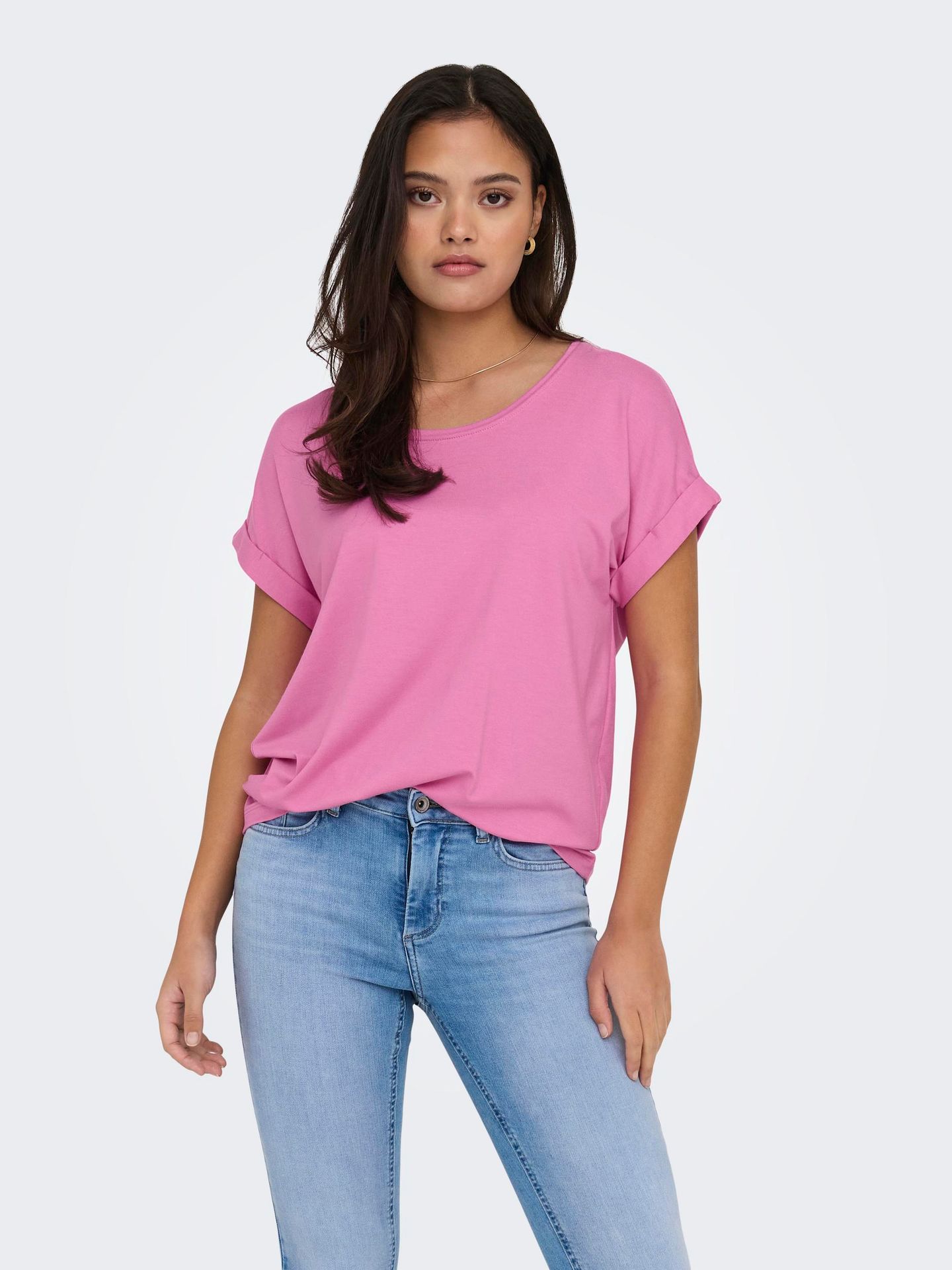Only ONLMOSTER S/S O-NECK TOP NOOS JRS Fuchsia Pink 00101963-EKA26011400001577