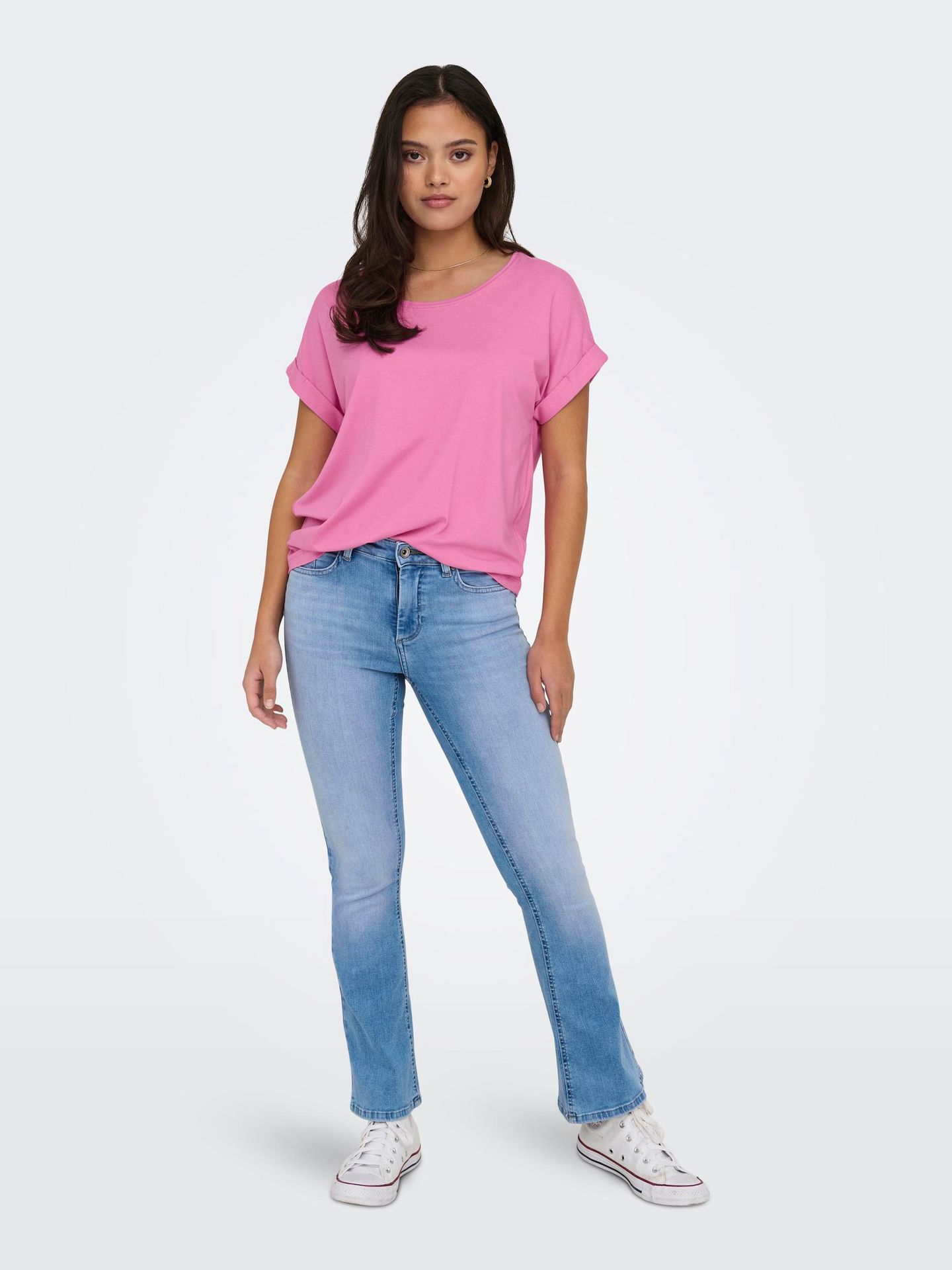 Only ONLMOSTER S/S O-NECK TOP NOOS JRS Fuchsia Pink 2900145698040