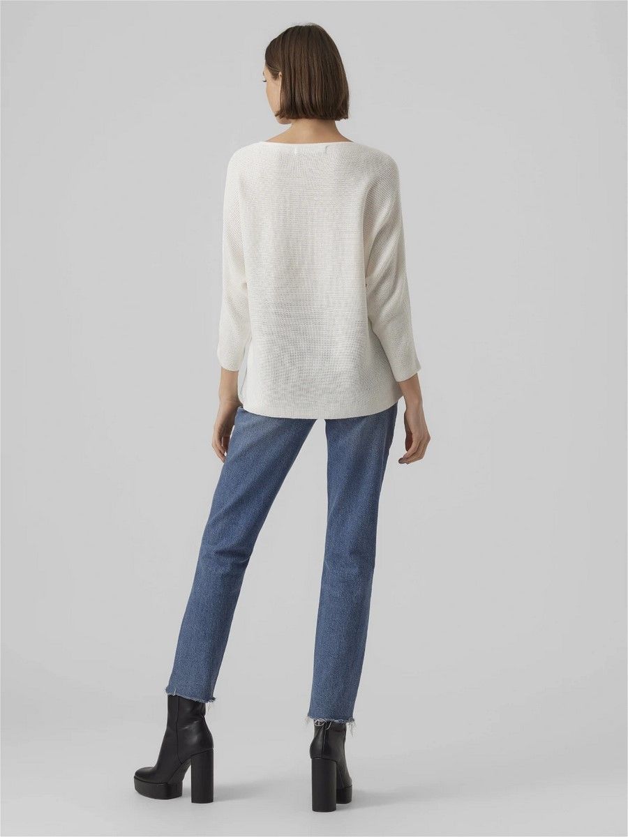 Vero Moda VMNORA 3/4 BOATNECK BLOUSE  NOOS Snow White 2900144912017 Vero Moda VMNORA 3/4 BOATNECK BLOUSE  NOOS Snow White 2900144912017
