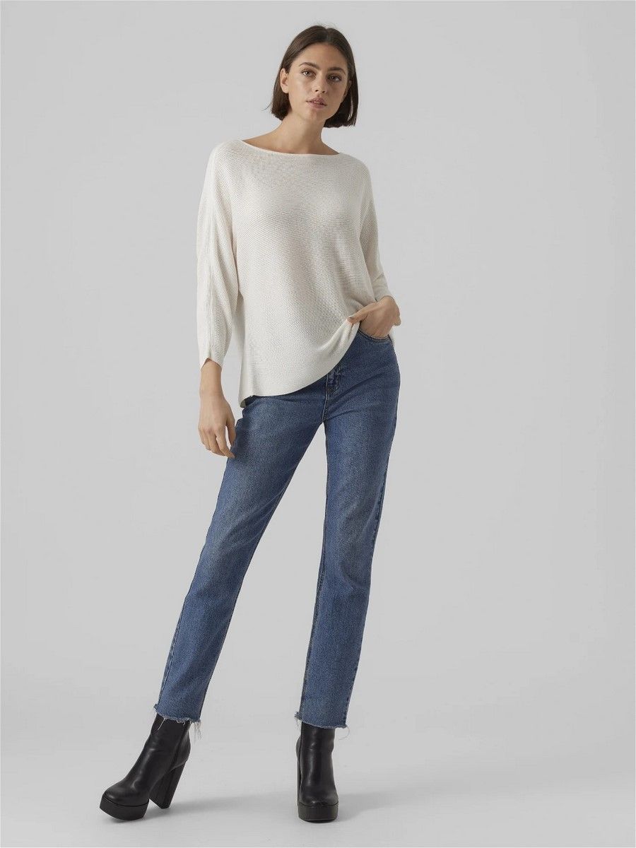 Vero Moda VMNORA 3/4 BOATNECK BLOUSE  NOOS Snow White 2900144912017 Vero Moda VMNORA 3/4 BOATNECK BLOUSE  NOOS Snow White 2900144912017