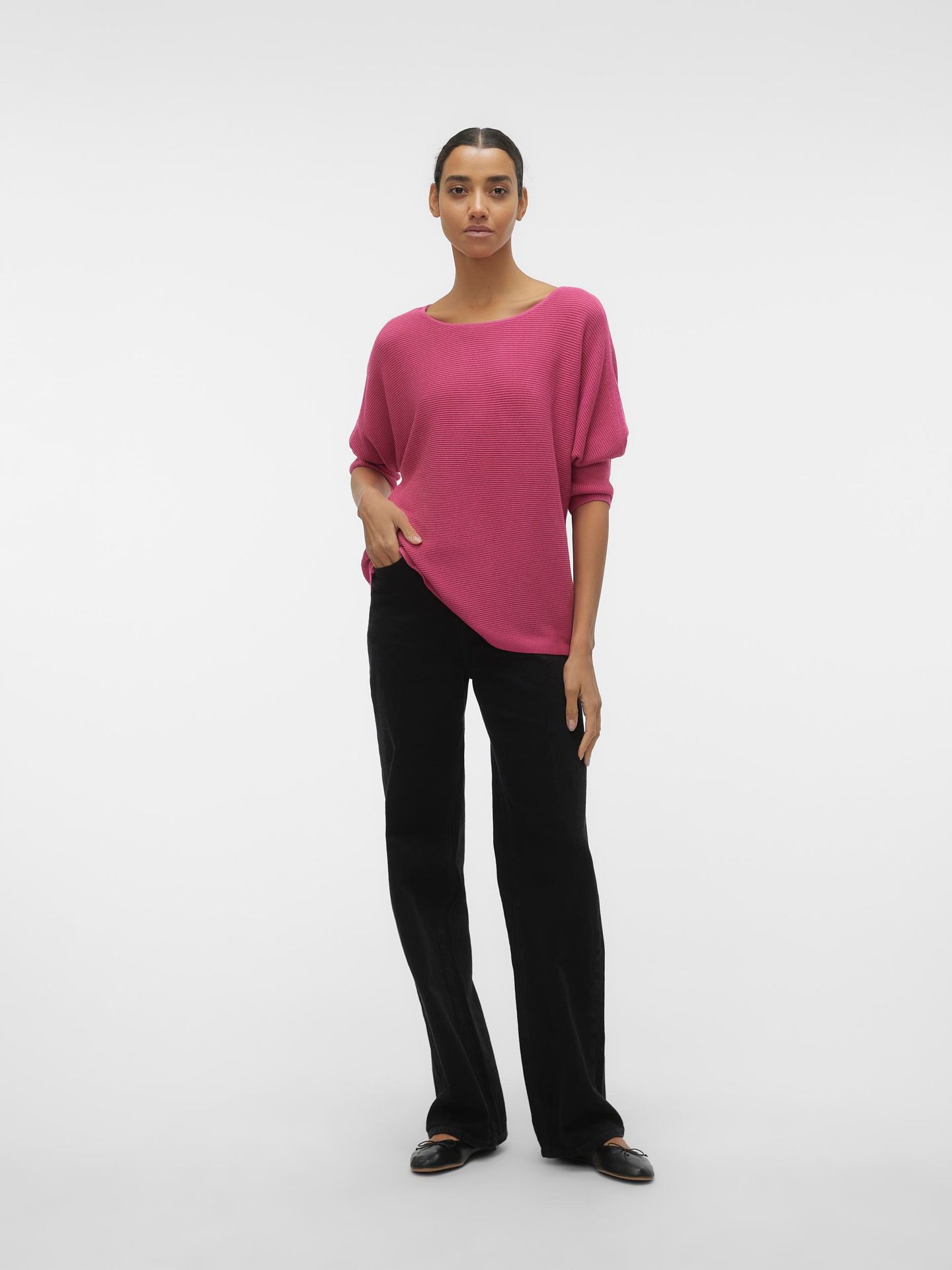 Vero Moda VMNORA 3/4 BOATNECK BLOUSE  NOOS Raspberry Sorbet/IMMA 2900144919030 Vero Moda VMNORA 3/4 BOATNECK BLOUSE  NOOS Raspberry Sorbet/IMMA 2900144919030