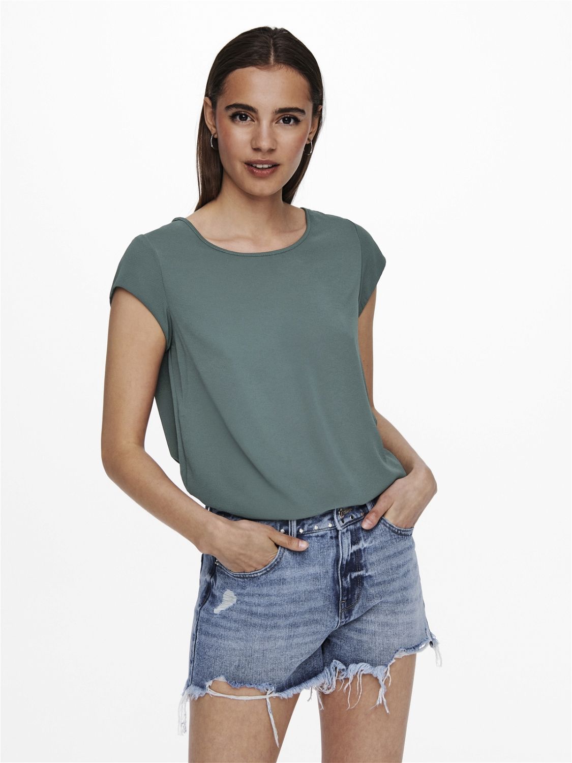 Only ONLVIC S/S SOLID TOP NOOS PTM Balsam Green 2900149178043