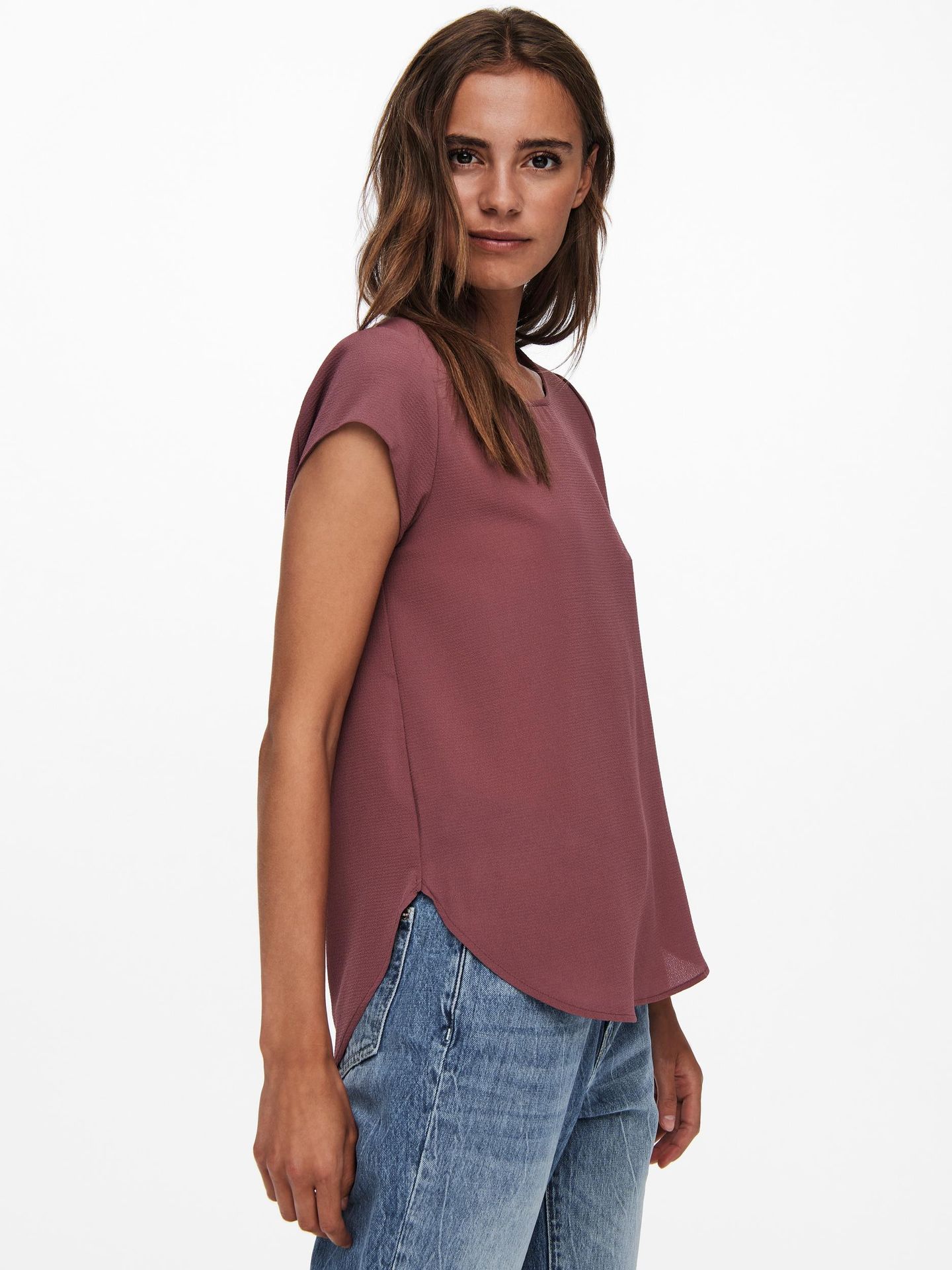 Only ONLVIC S/S SOLID TOP NOOS PTM Rose Brown 2900138006036