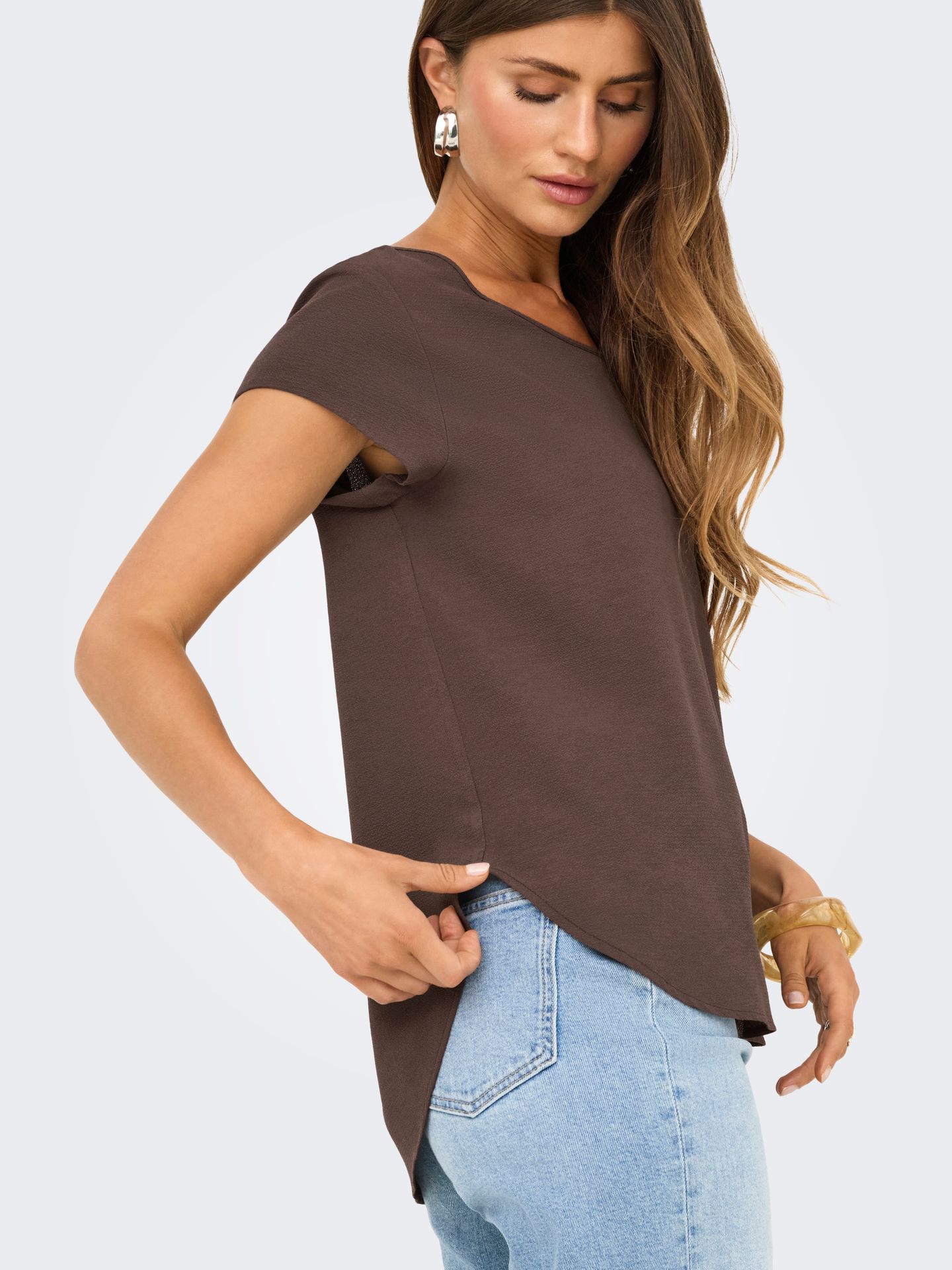 Only ONLVIC S/S SOLID TOP NOOS PTM Chocolate Martini 2900158412022 Only ONLVIC S/S SOLID TOP NOOS PTM Chocolate Martini 2900158412022
