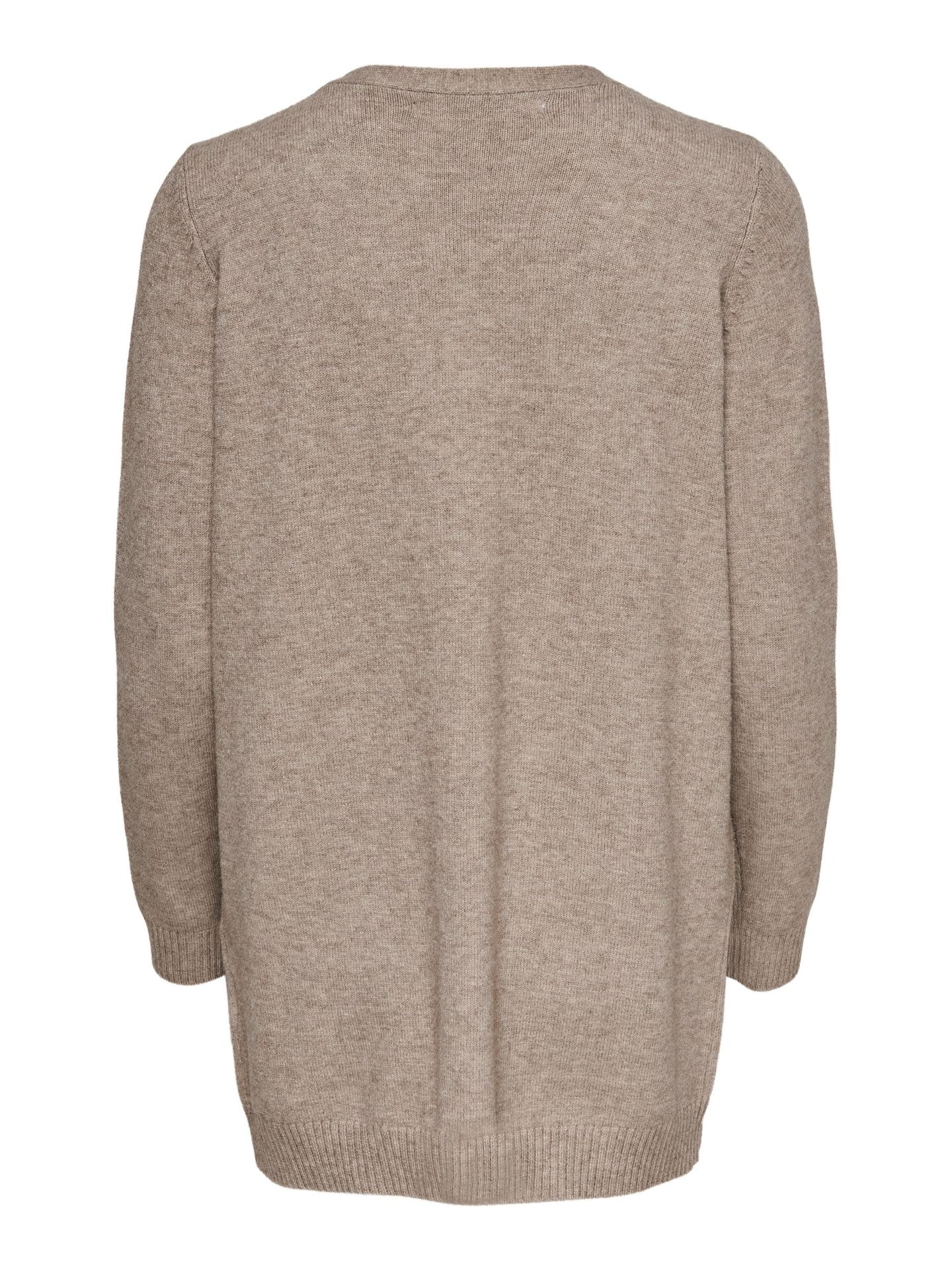 Only ONLLESLY L/S OPEN CARDIGAN KNT NOOS Beige/W. MELANGE 2900141757031