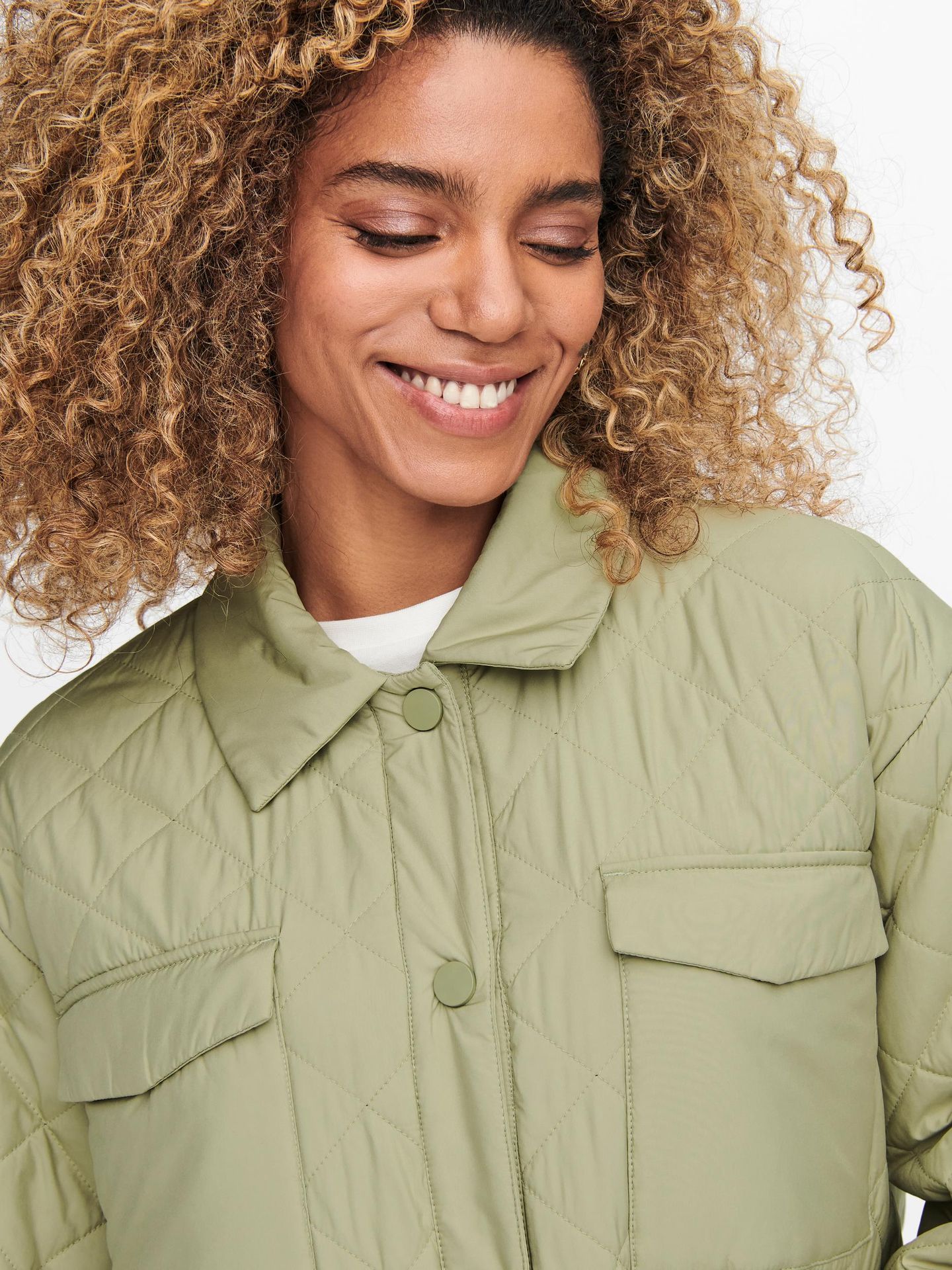 Only ONLNEWTANZIA LONG QUILT SHACKET OTW Slate Green 00101980-EKA26011400001060