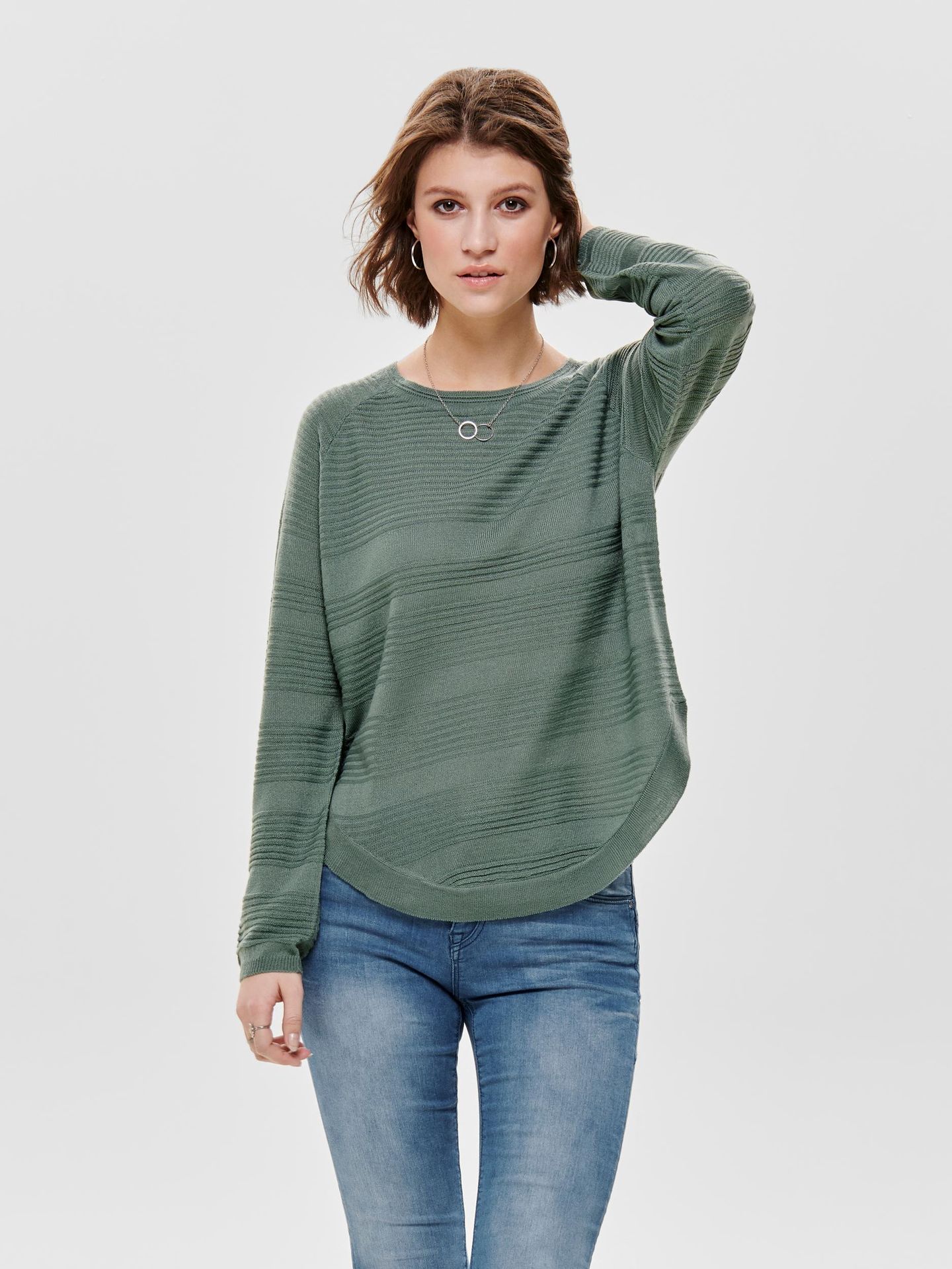 Only ONLCAVIAR L/S PULLOVER KNT NOOS Chinois Green 00101983-EKA26011400000107