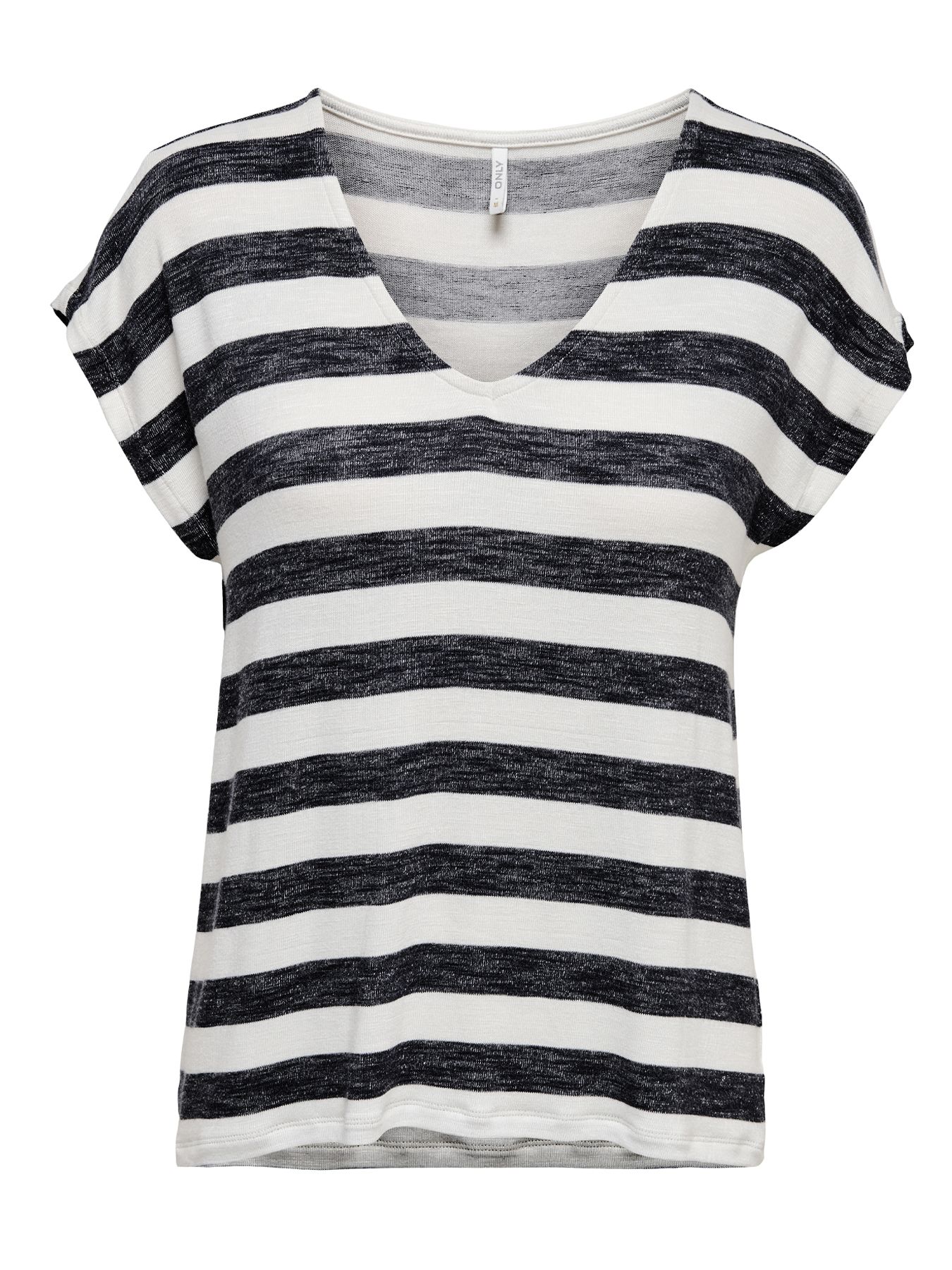 Only ONLLIRA LIFE S/S V-NECK TOP JRS Black/Rad 00102001-EKA26011400000387