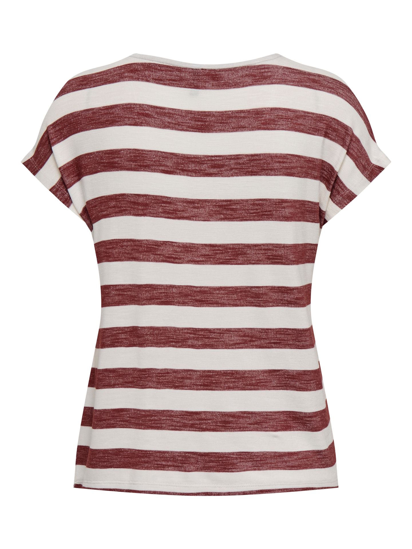 Only ONLLIRA LIFE S/S V-NECK TOP JRS Spiced Apple/Cloud dancer 2900162766029