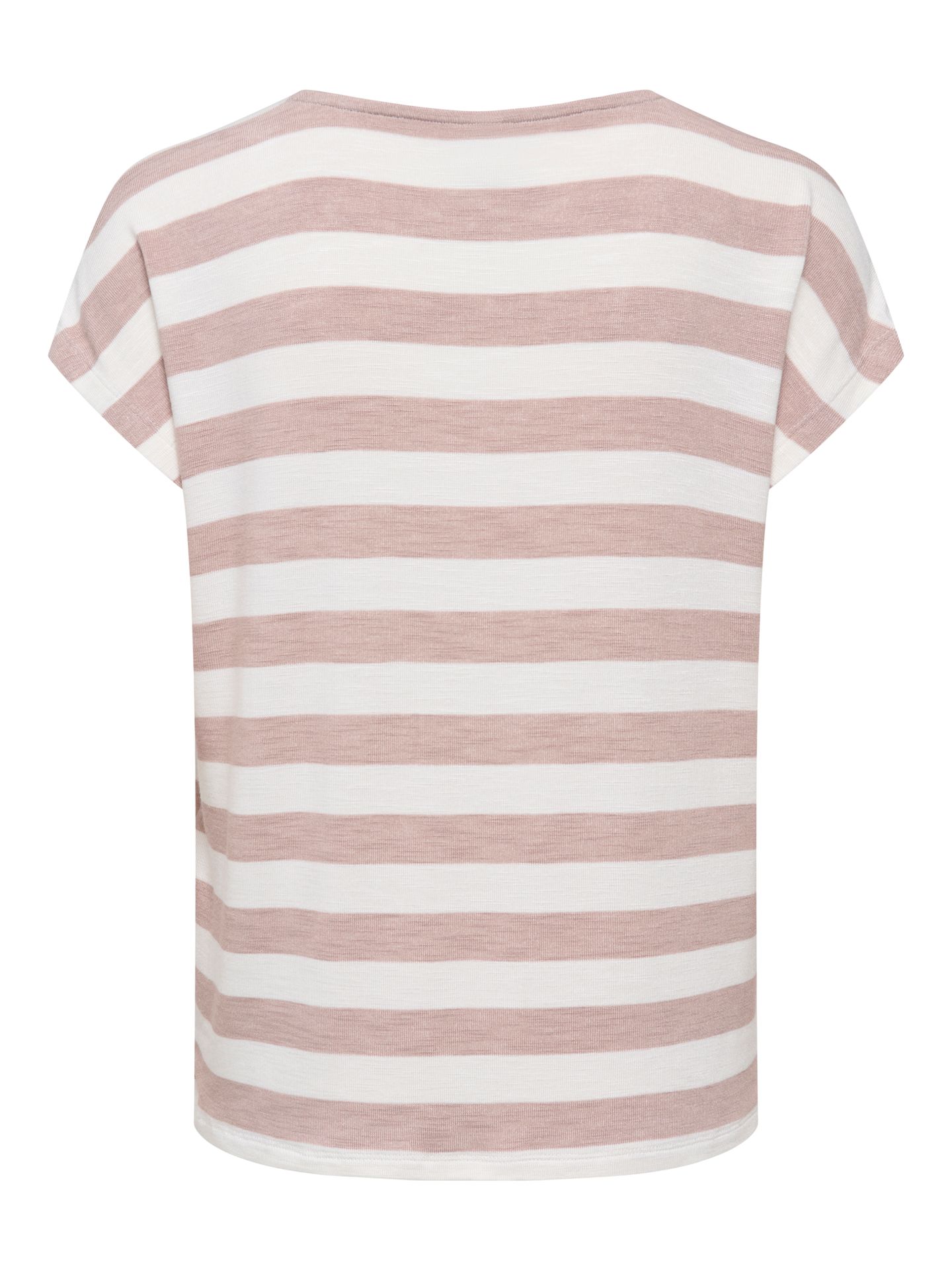 Only ONLLIRA LIFE S/S V-NECK TOP JRS Adobe Rose/Cloud dancer 2900162767026