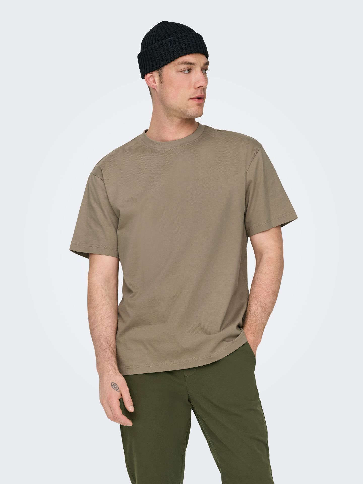 Only & Sons ONSFRED RLX SS TEE NOOS Desert Taupe 00102010-EKA26011400002473