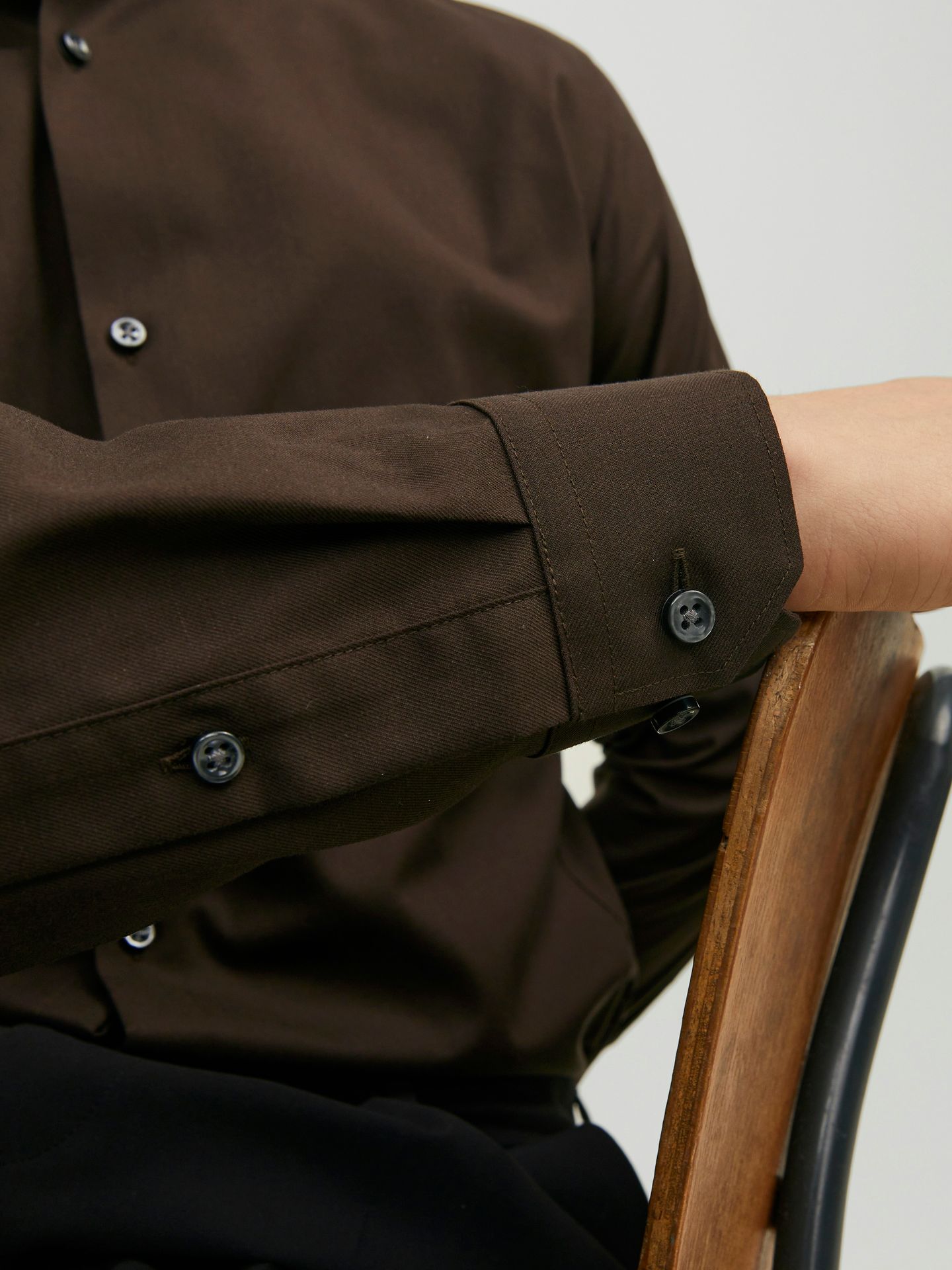 Jack & Jones JPRBLAPARKER SHIRT L/S NOOS Chocolate Torte/SLIM FIT 2900167990023